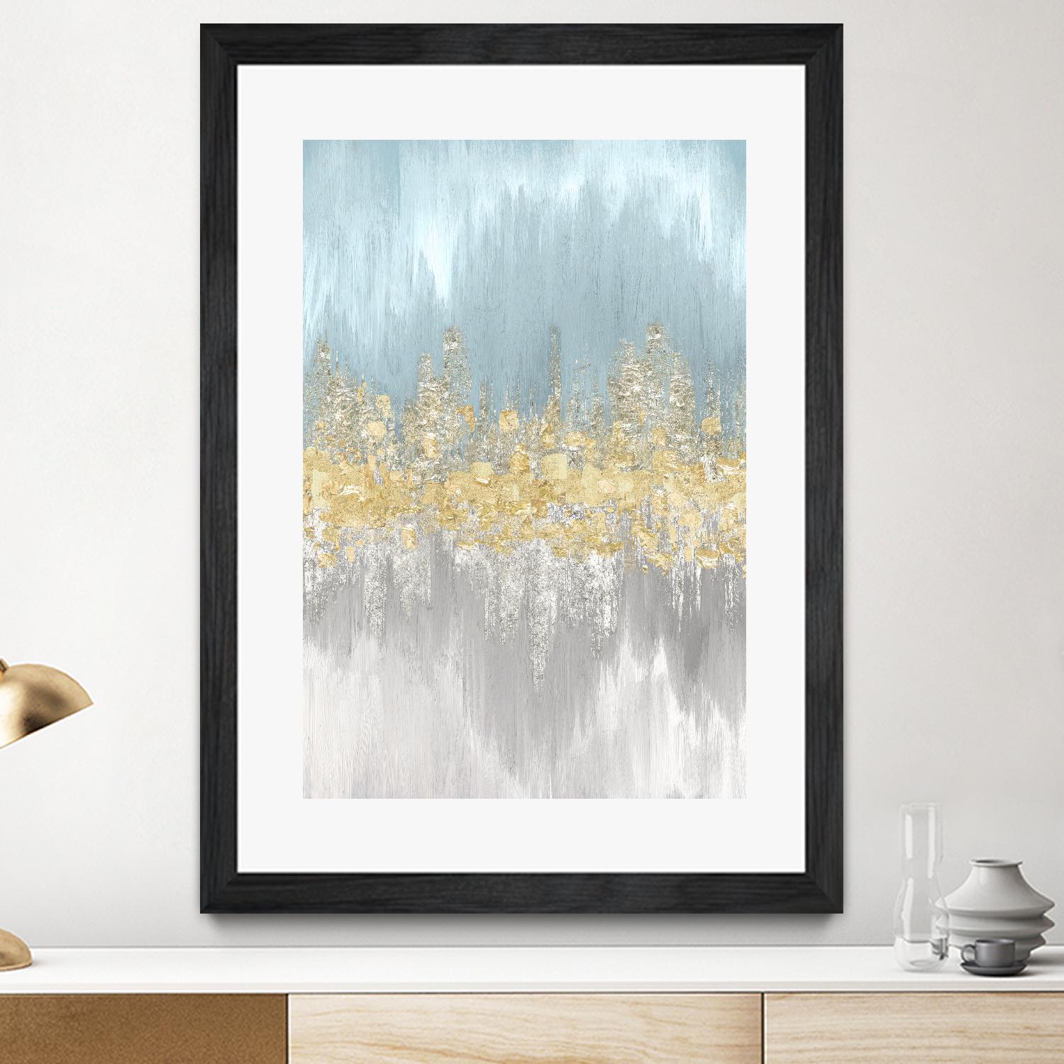 Neutral Wave Lenghts II by Eva Watts on GIANT ART - gold abstract