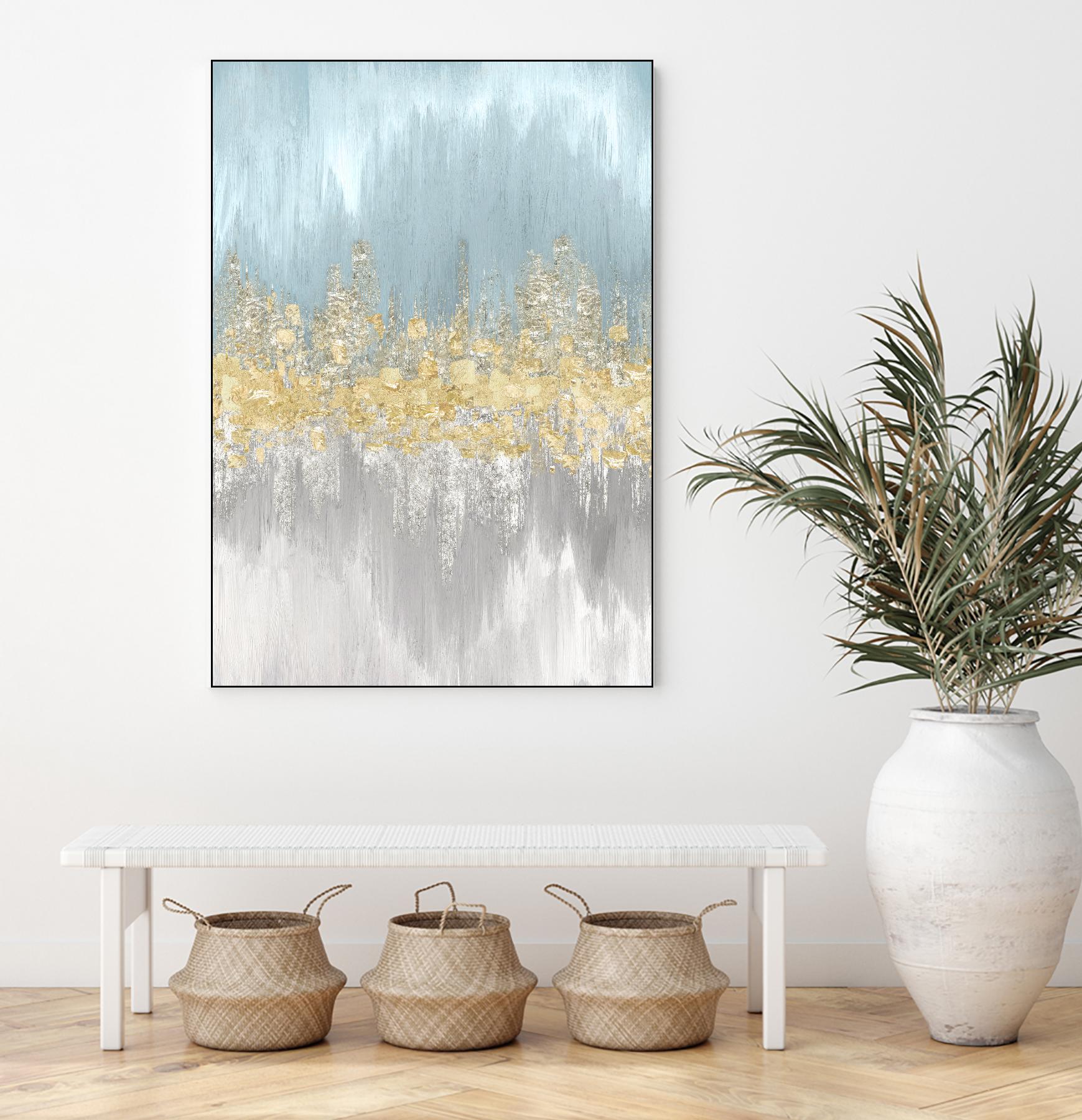 Neutral Wave Lenghts II by Eva Watts on GIANT ART - gold abstract