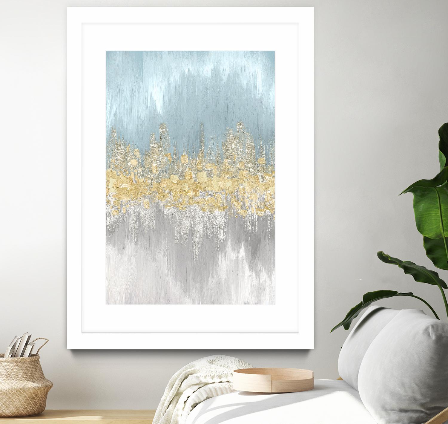 Neutral Wave Lenghts II by Eva Watts on GIANT ART - gold abstract