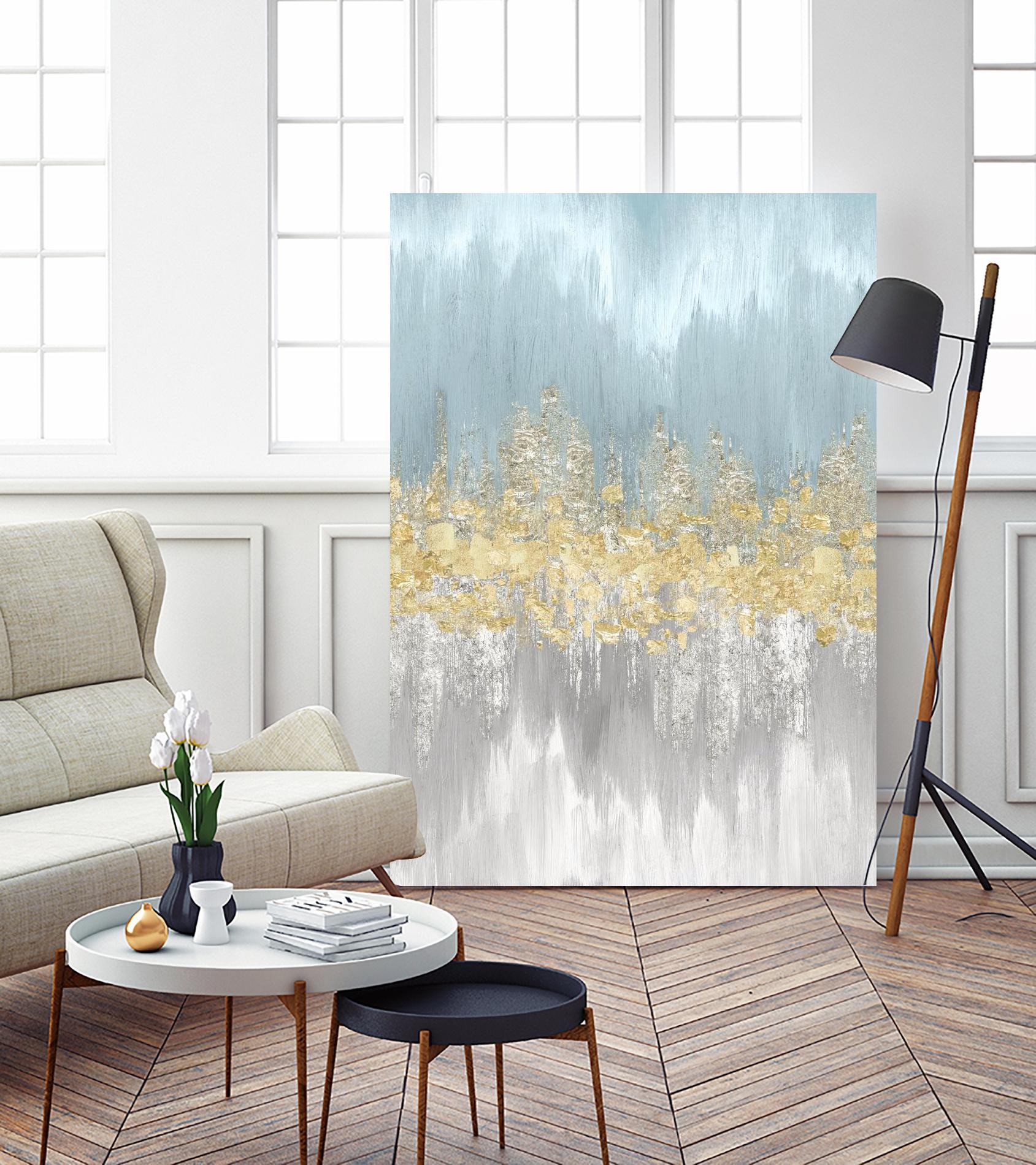 Neutral Wave Lenghts III by Eva Watts on GIANT ART - gold abstract