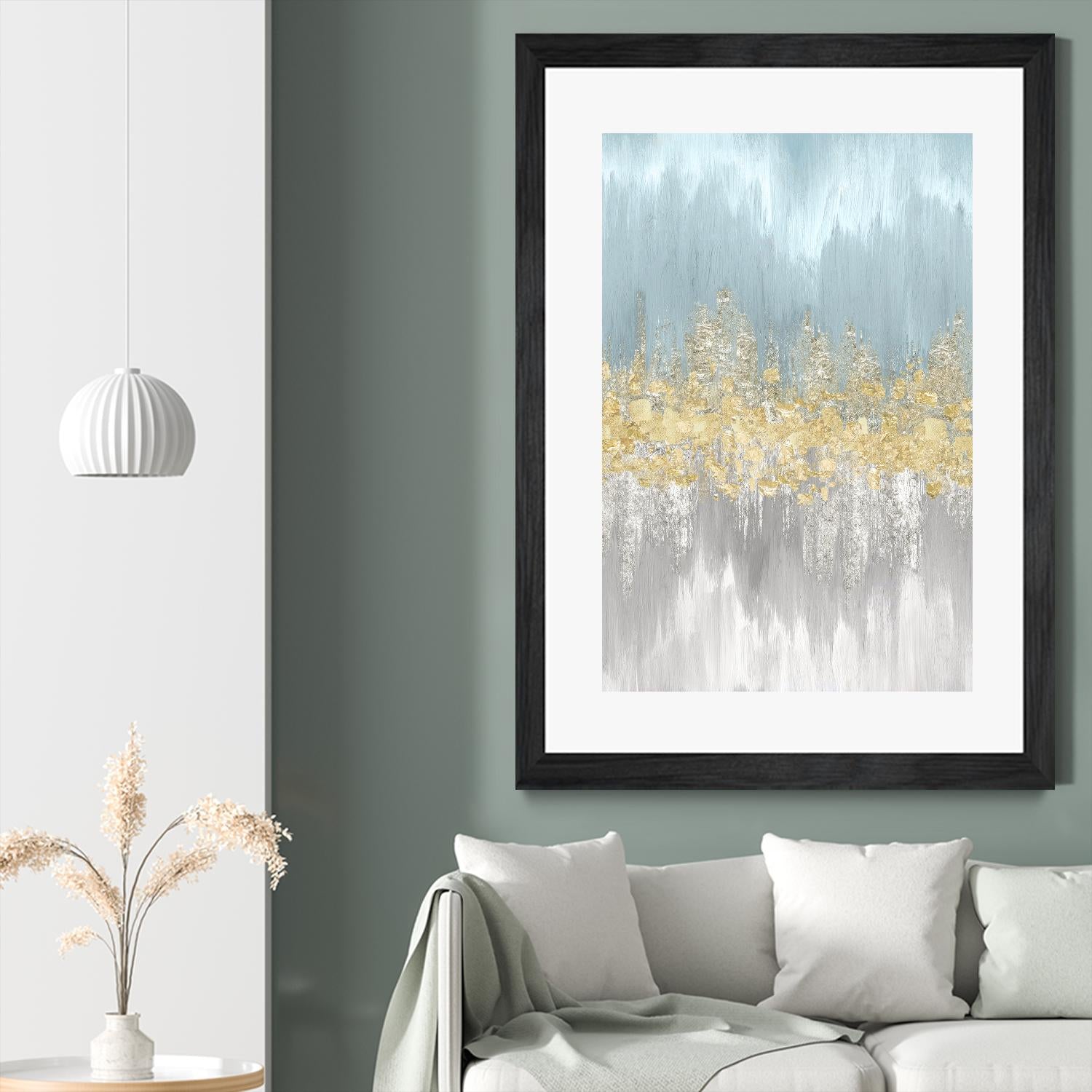 Neutral Wave Lenghts III by Eva Watts on GIANT ART - gold abstract