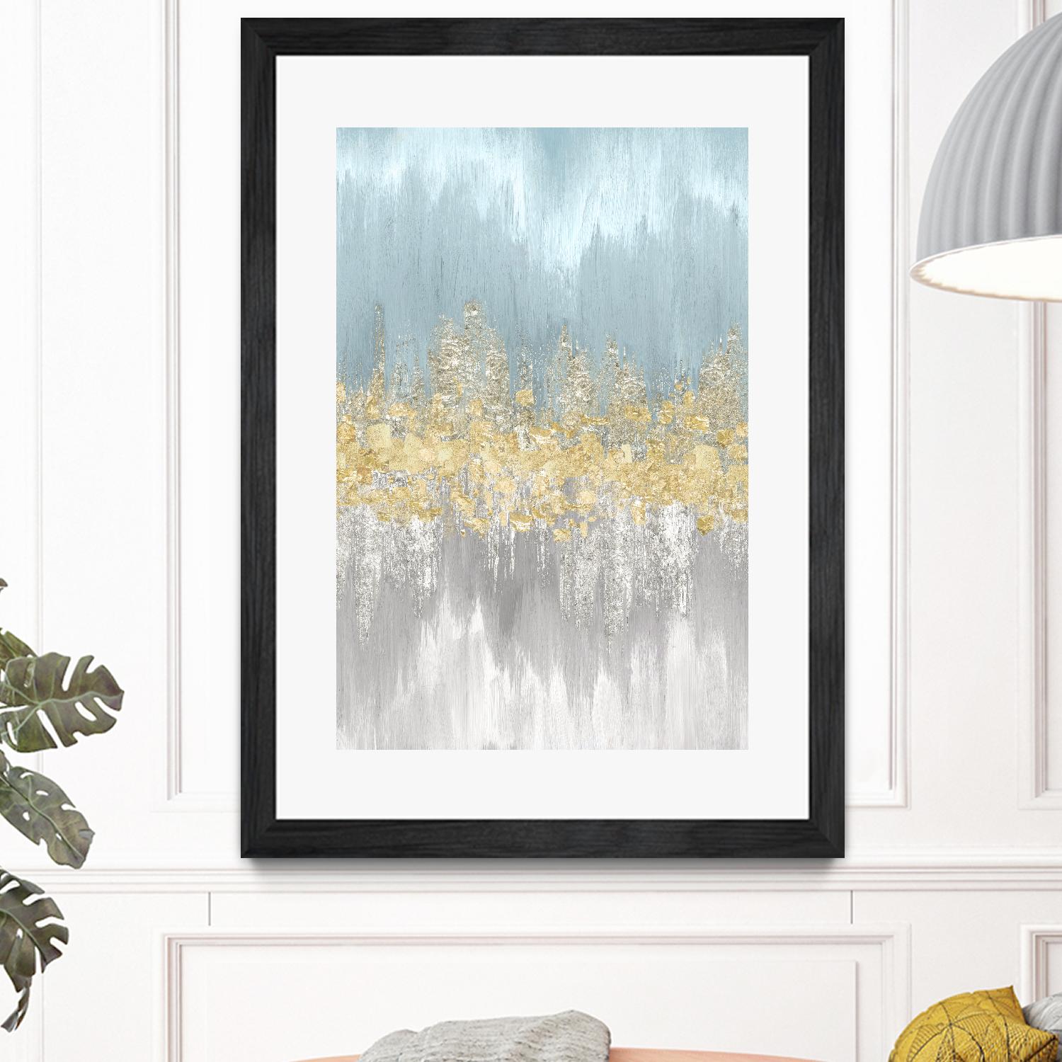 Neutral Wave Lenghts III by Eva Watts on GIANT ART - gold abstract