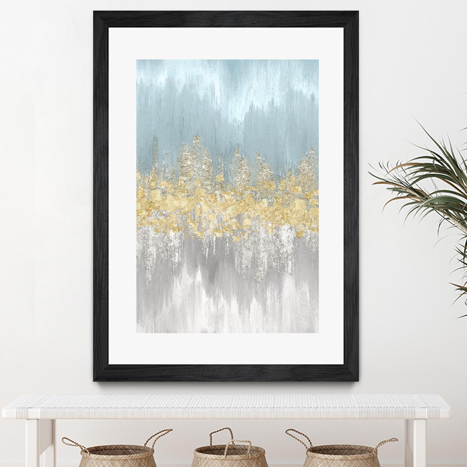 Neutral Wave Lenghts III by Eva Watts on GIANT ART - gold abstract