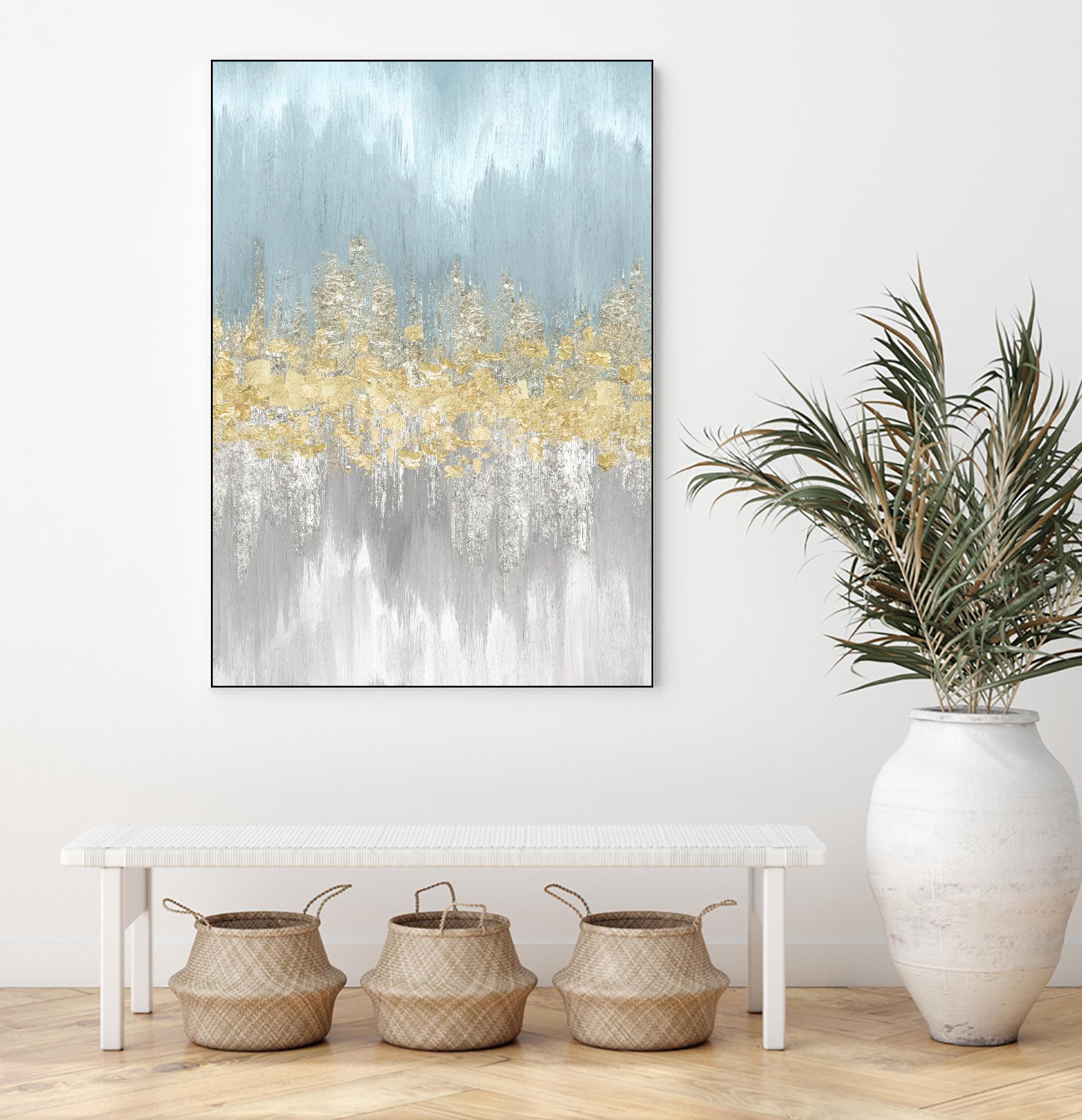 Neutral Wave Lenghts III by Eva Watts on GIANT ART - gold abstract