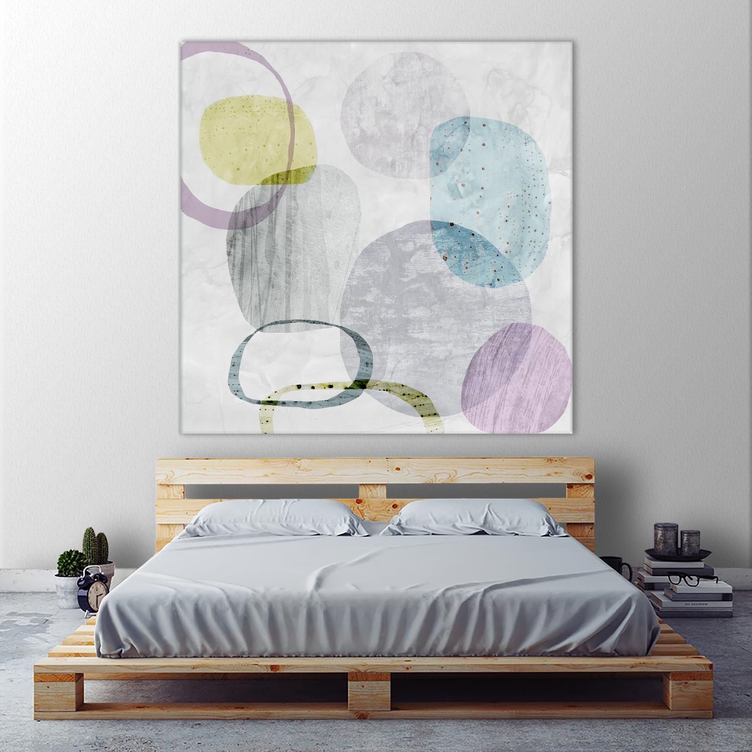 Around the Stone I by Eva Watts on GIANT ART - grey abstract