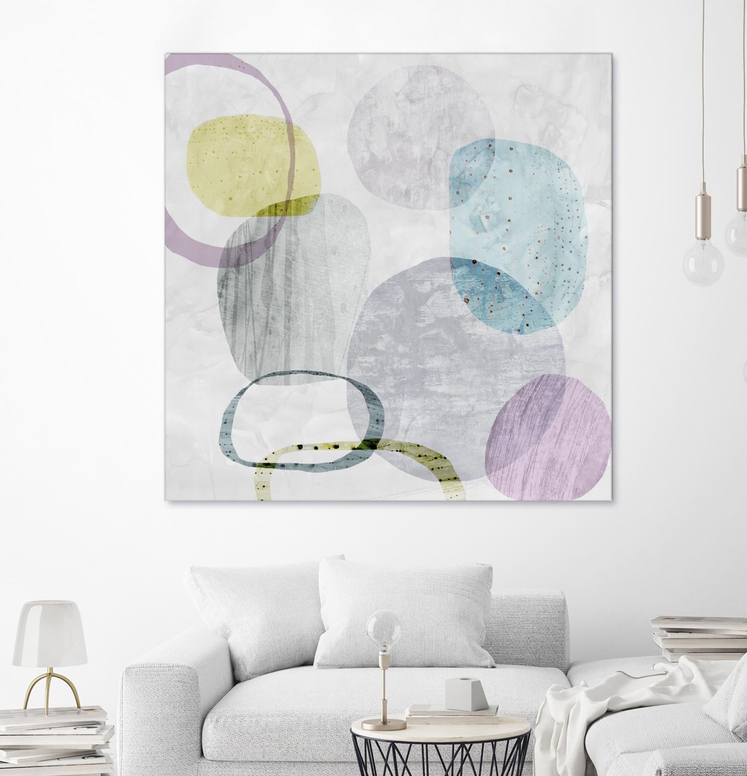 Around the Stone I by Eva Watts on GIANT ART - grey abstract