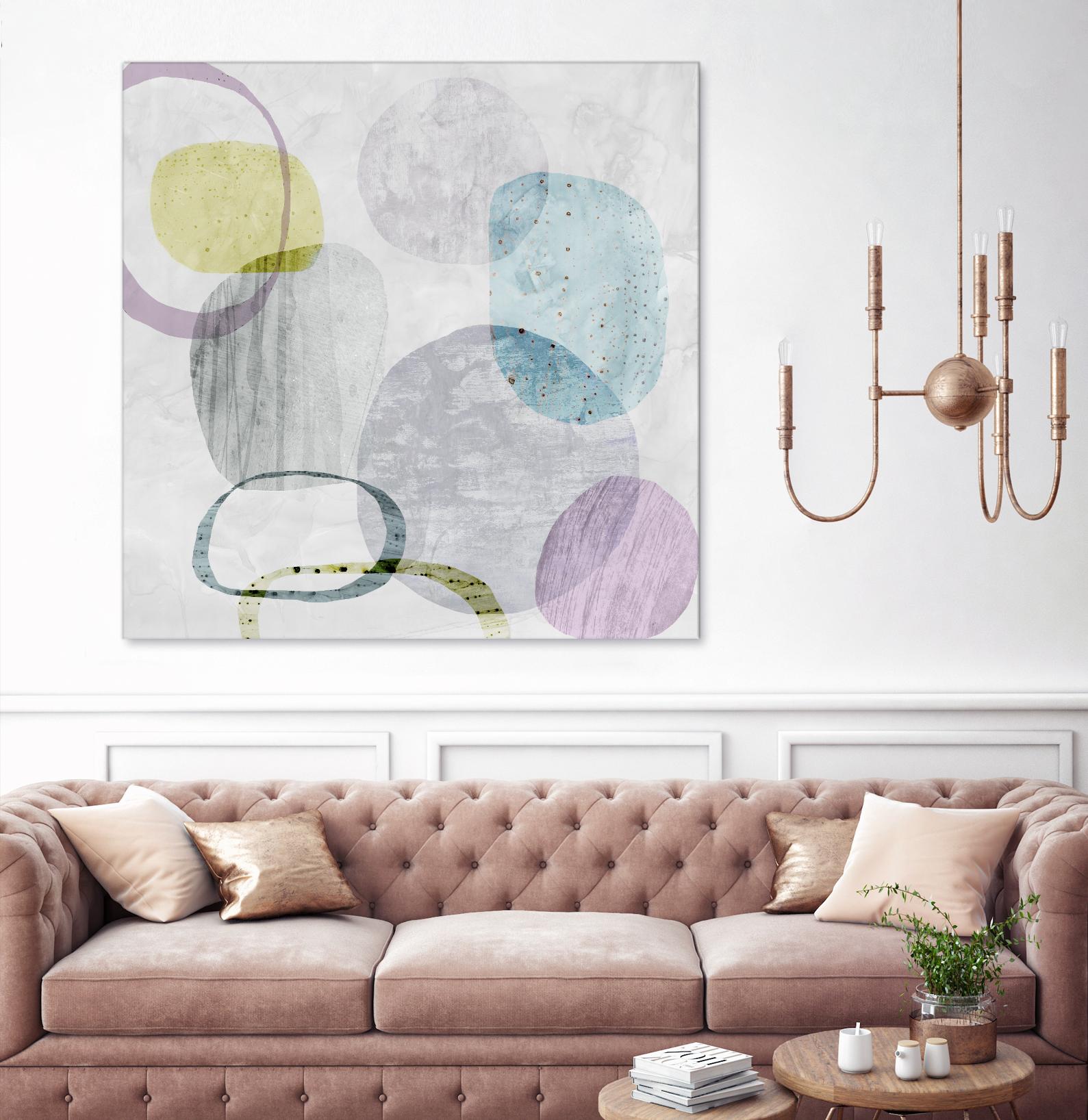 Around the Stone I by Eva Watts on GIANT ART - grey abstract