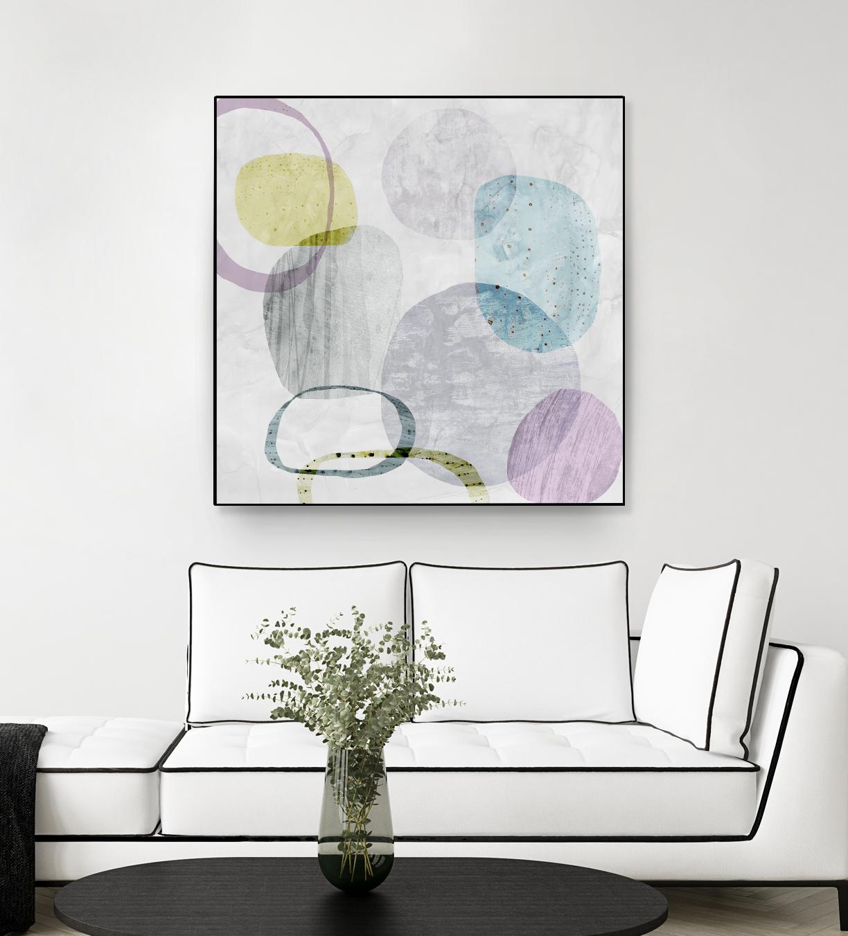 Around the Stone I by Eva Watts on GIANT ART - grey abstract