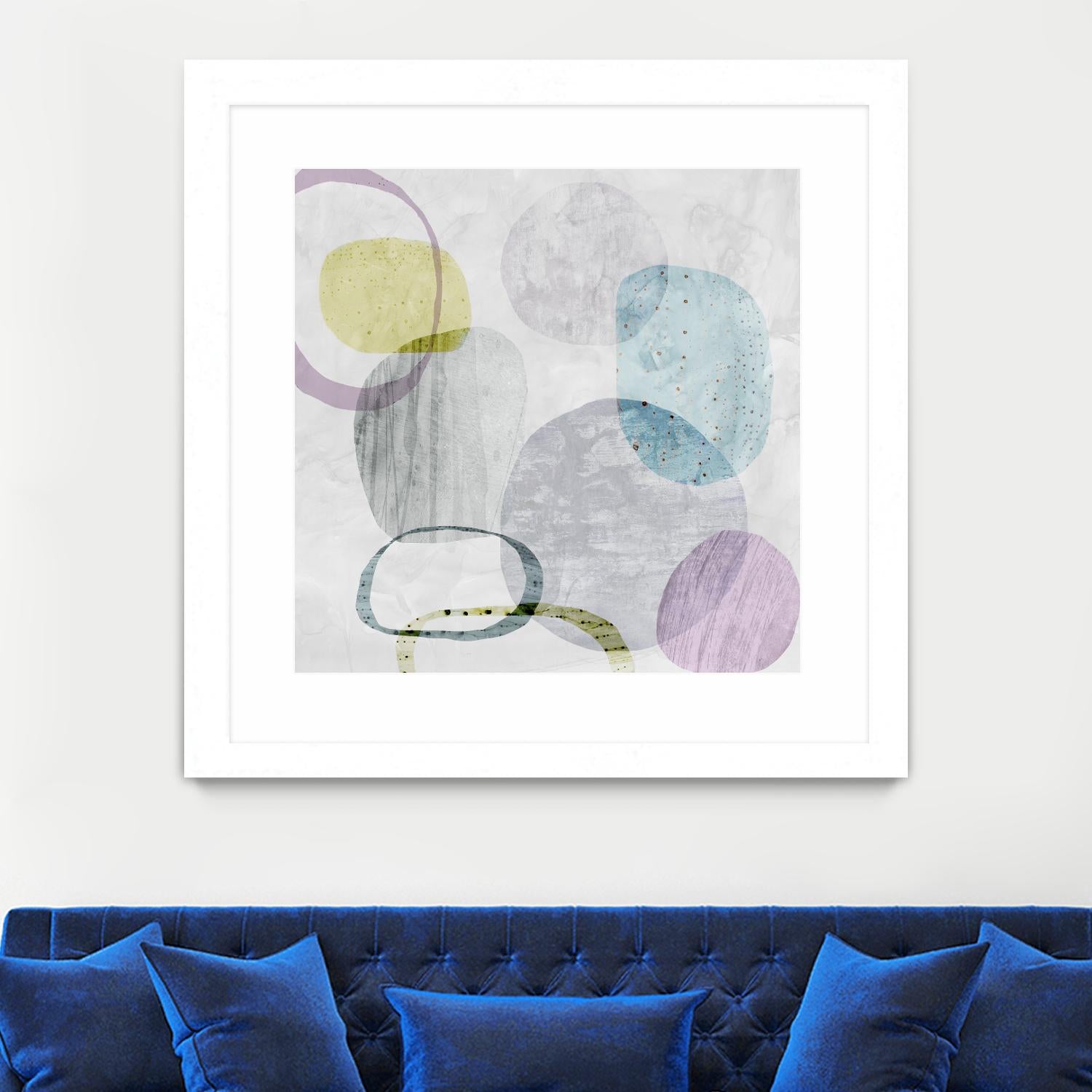 Around the Stone I by Eva Watts on GIANT ART - grey abstract