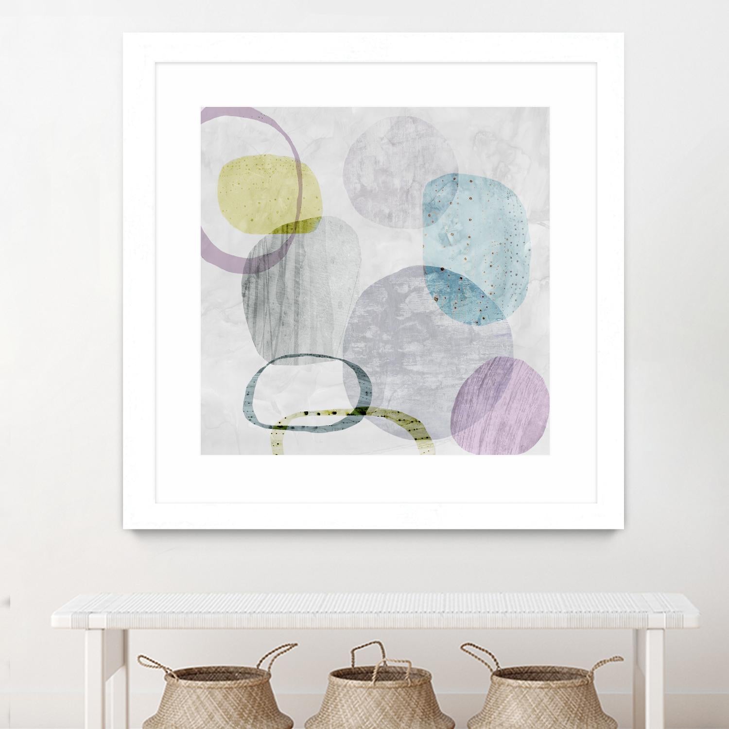 Around the Stone I by Eva Watts on GIANT ART - grey abstract