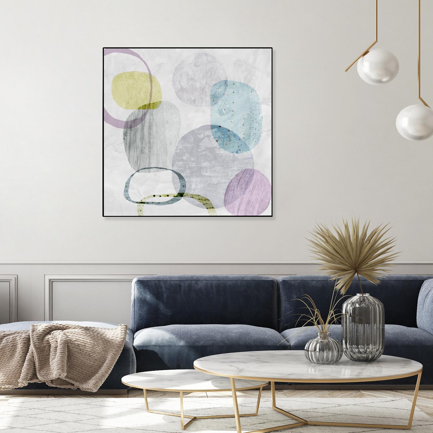 Around the Stone I by Eva Watts on GIANT ART - grey abstract
