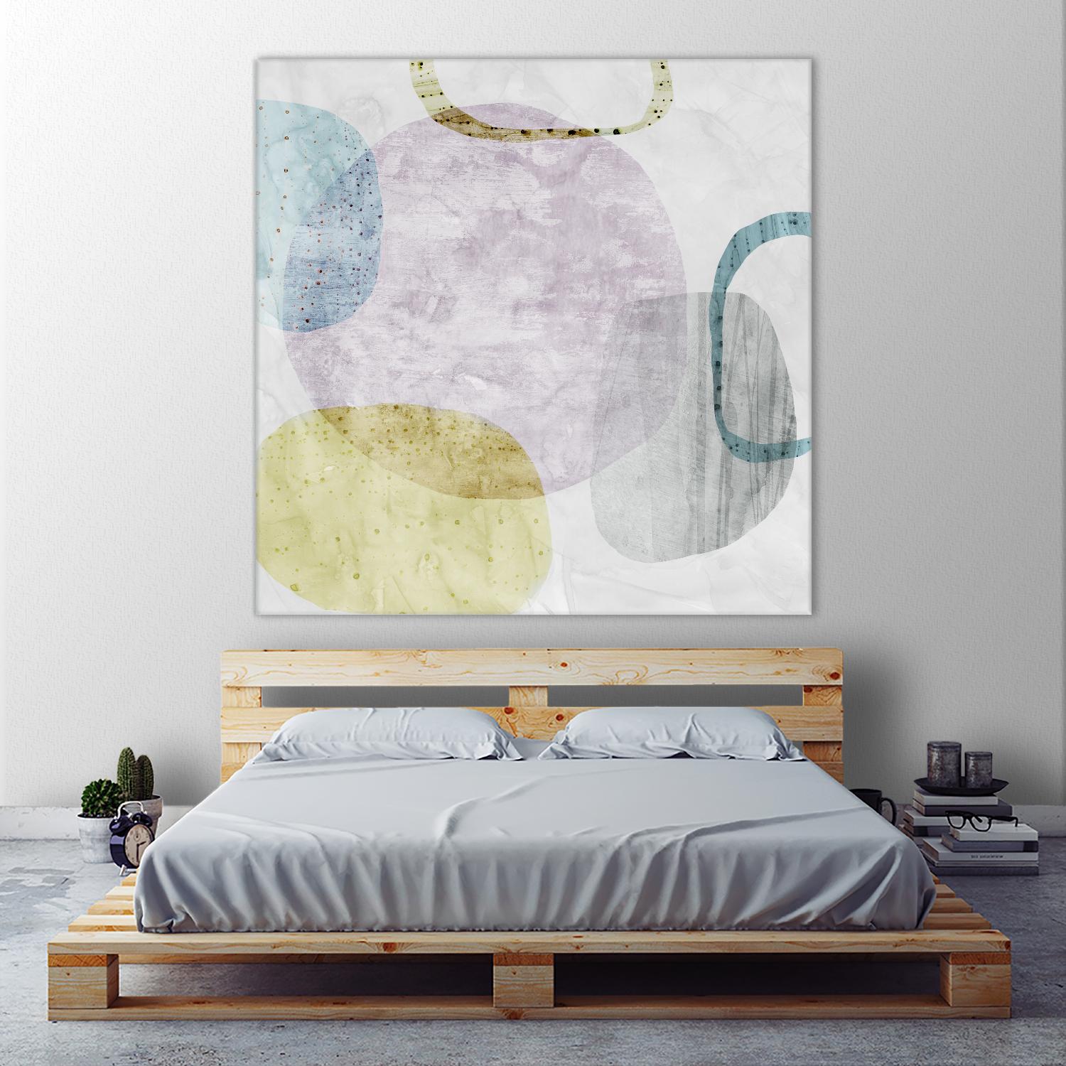 Around the Stone II by Eva Watts on GIANT ART - white abstract