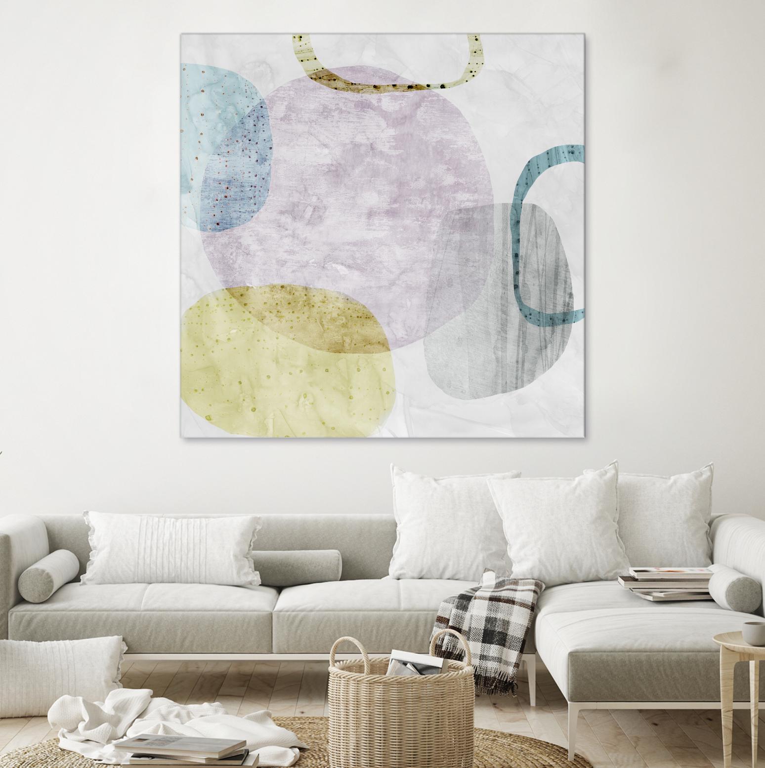 Around the Stone II by Eva Watts on GIANT ART - white abstract