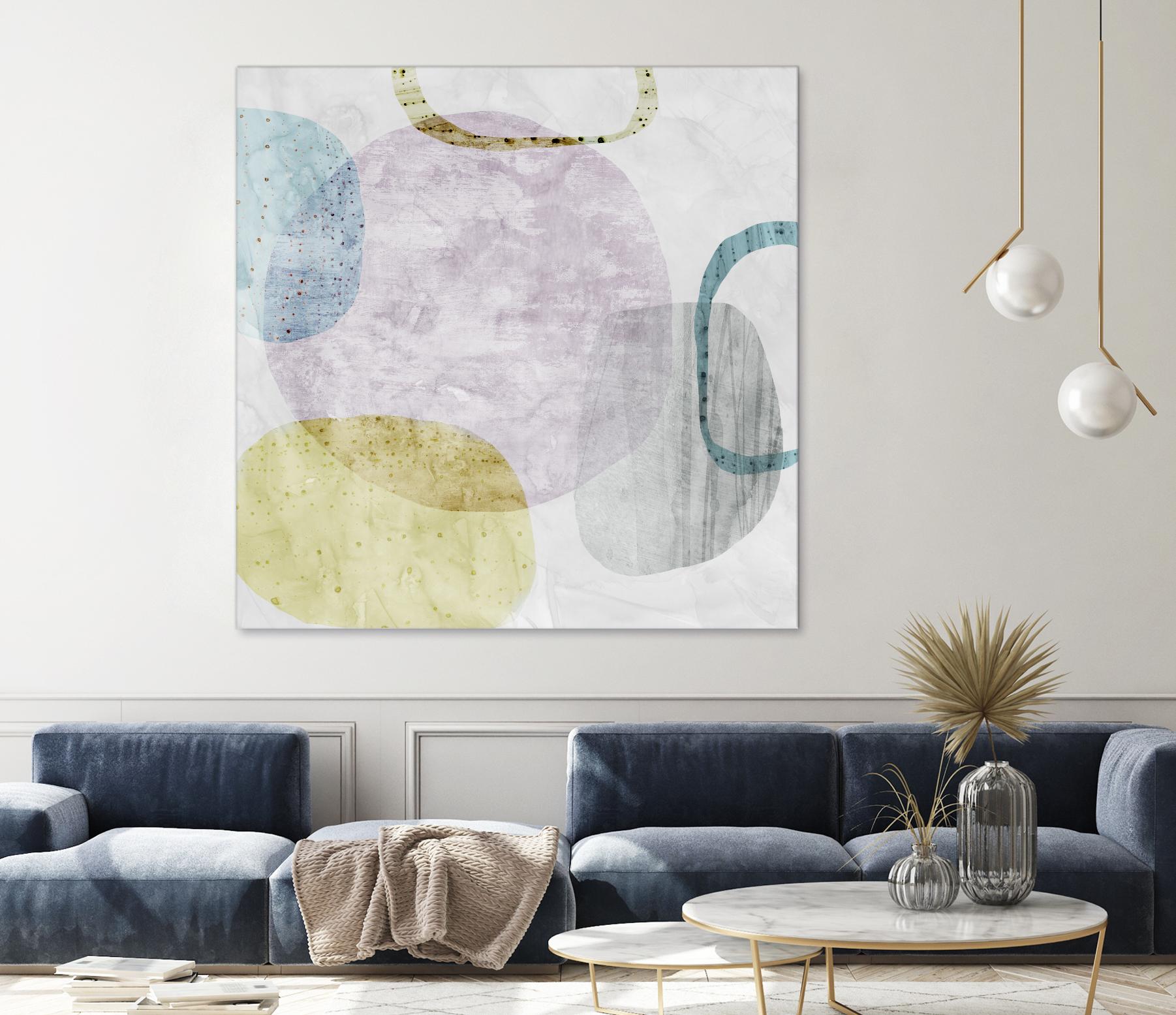 Around the Stone II by Eva Watts on GIANT ART - white abstract