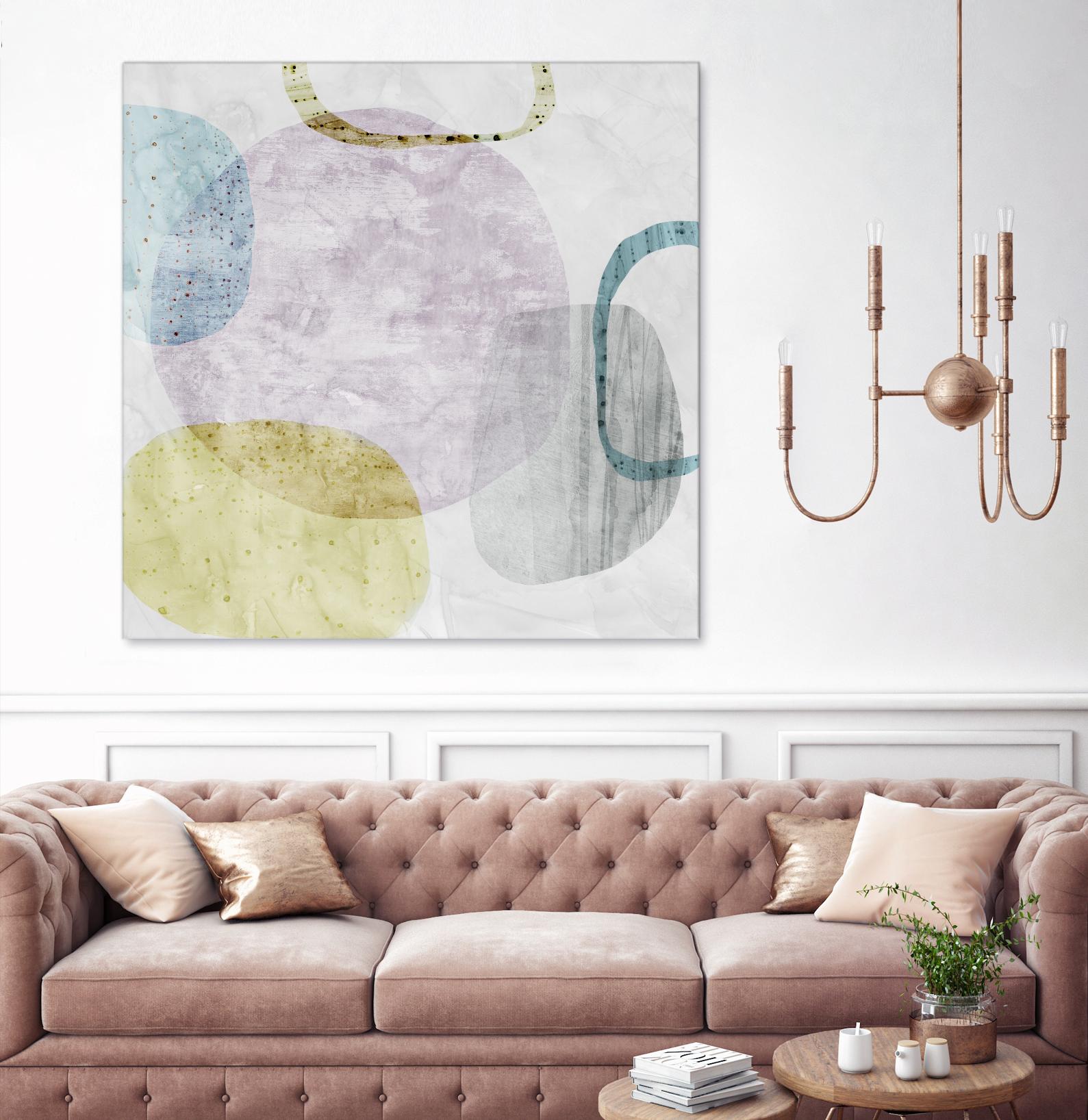 Around the Stone II by Eva Watts on GIANT ART - white abstract