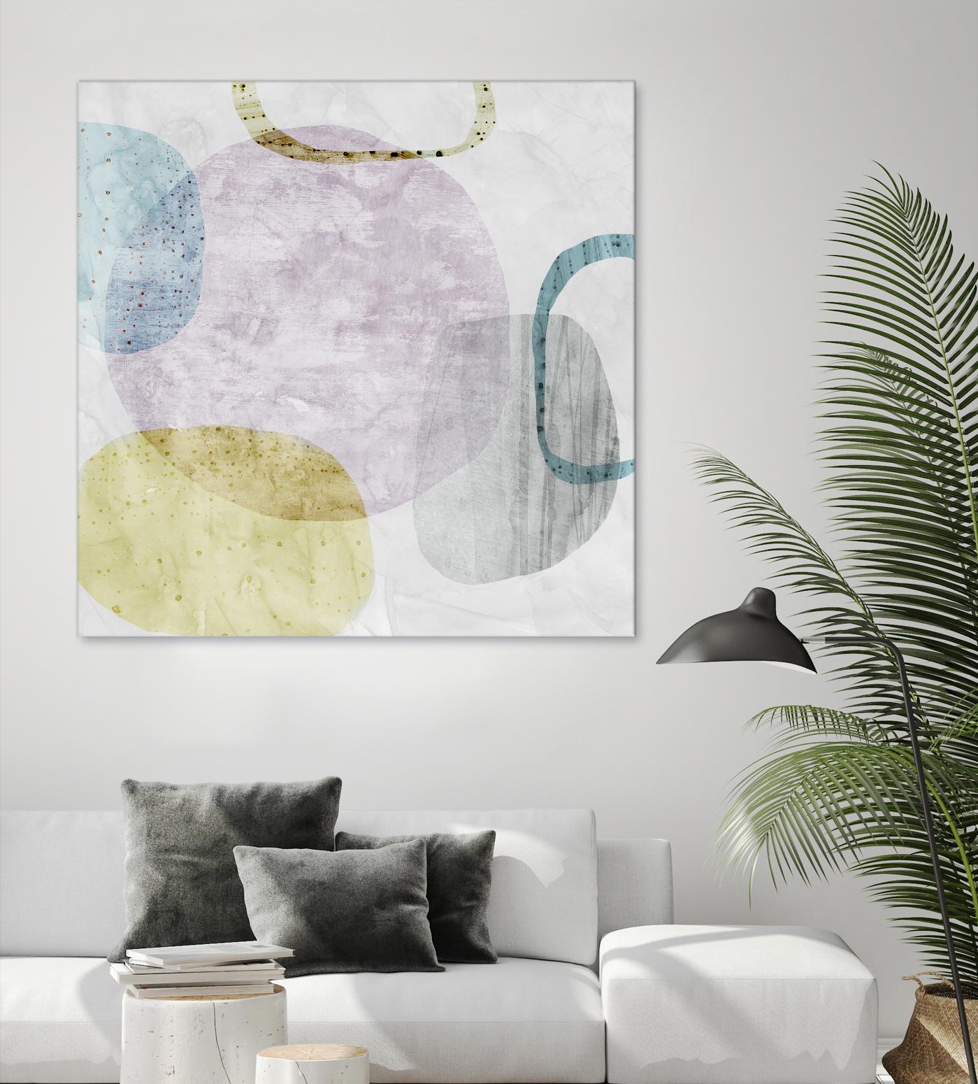 Around the Stone II by Eva Watts on GIANT ART - white abstract