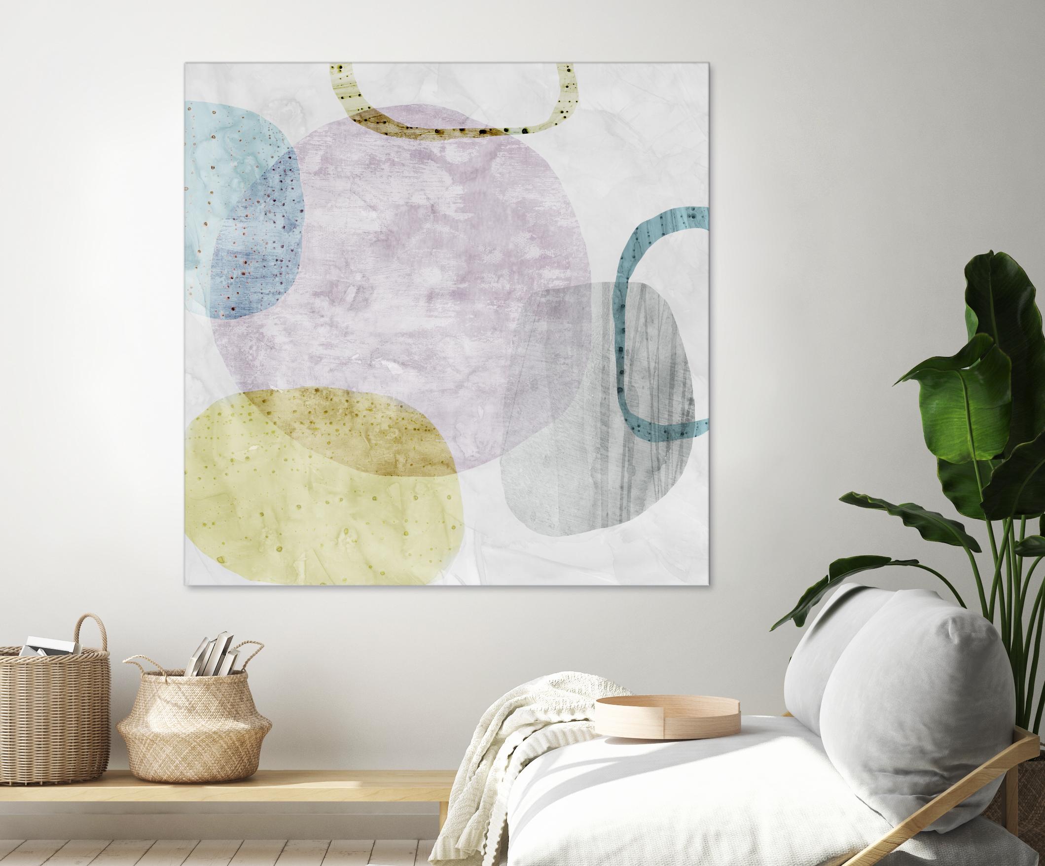 Around the Stone II by Eva Watts on GIANT ART - white abstract