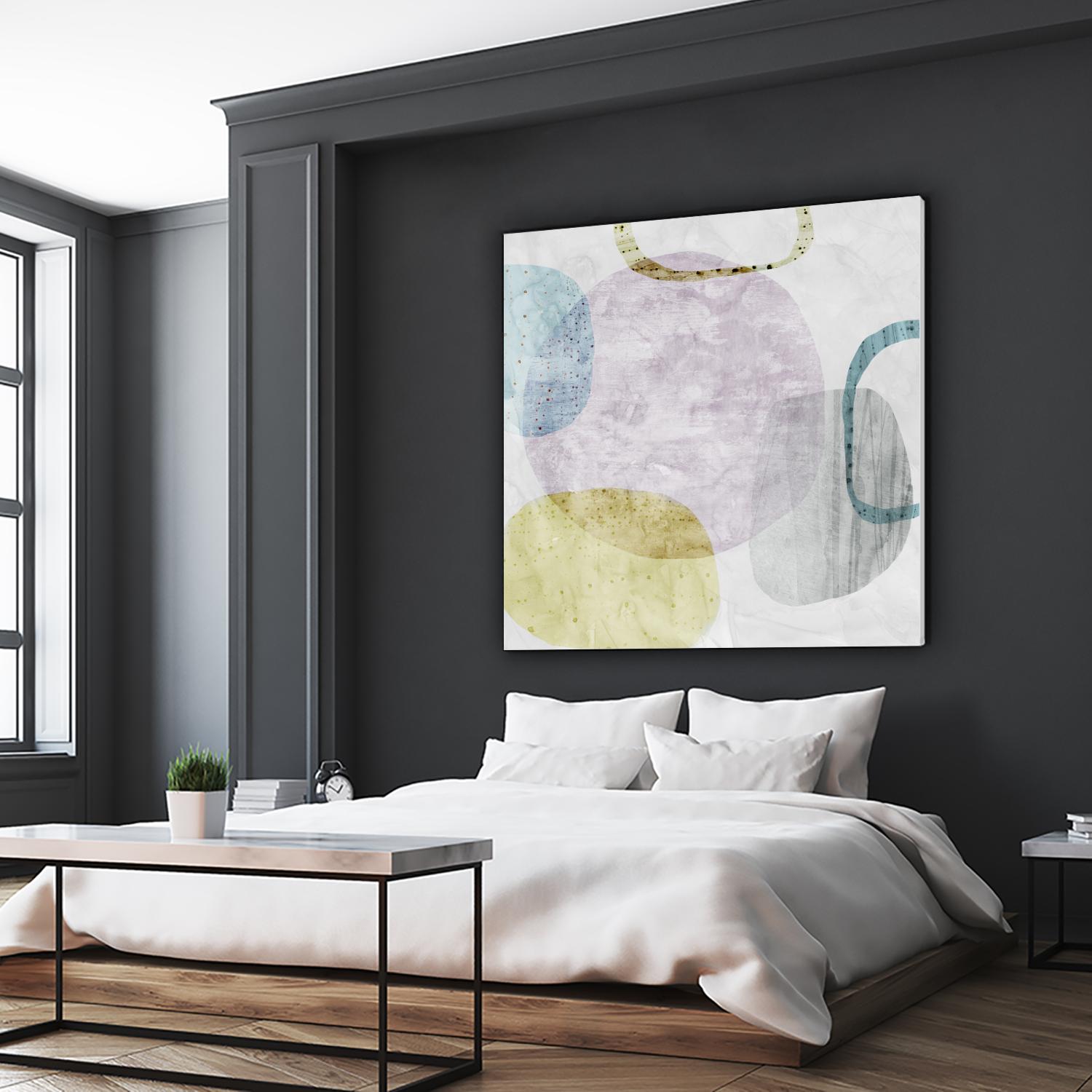 Around the Stone II by Eva Watts on GIANT ART - white abstract