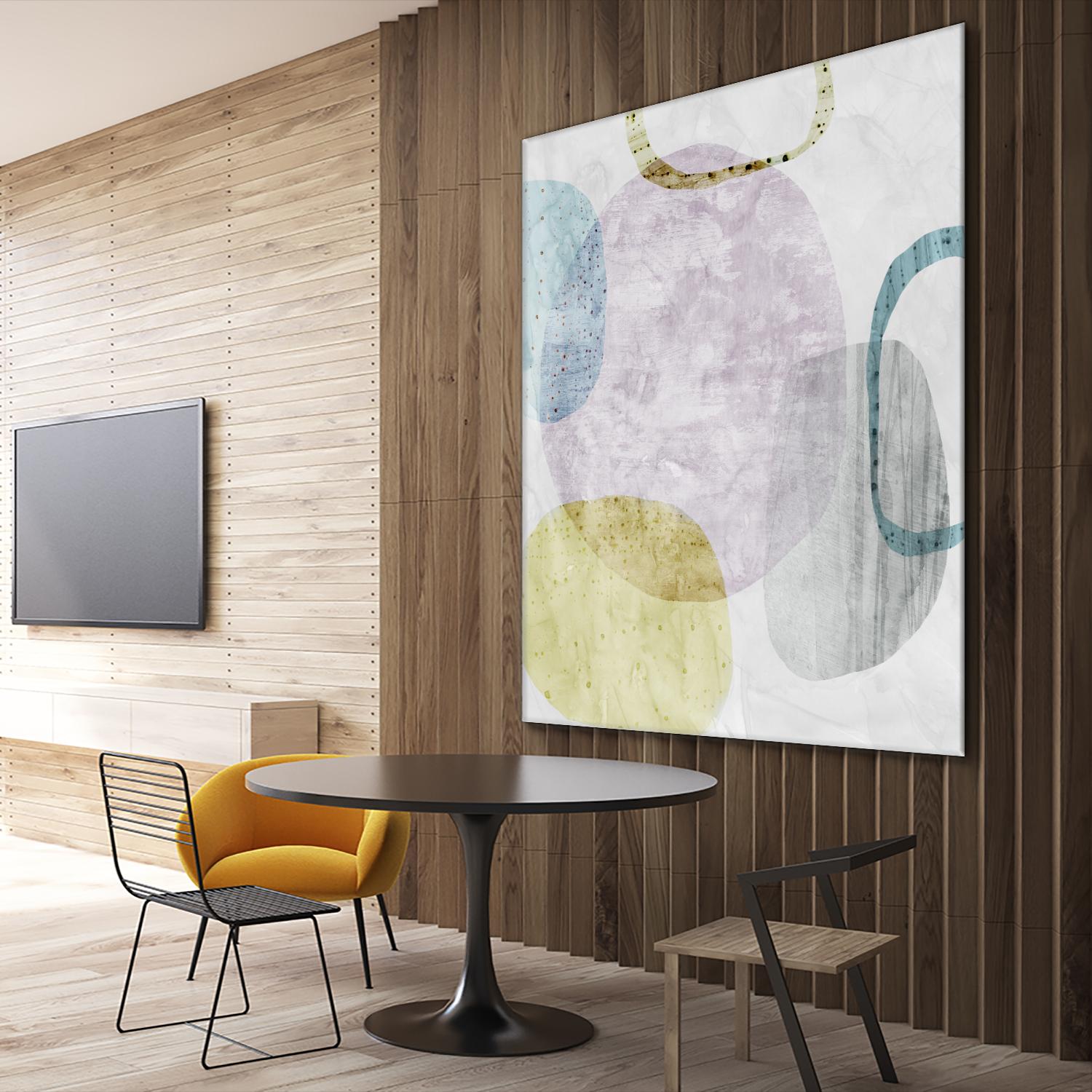 Around the Stone II by Eva Watts on GIANT ART - white abstract