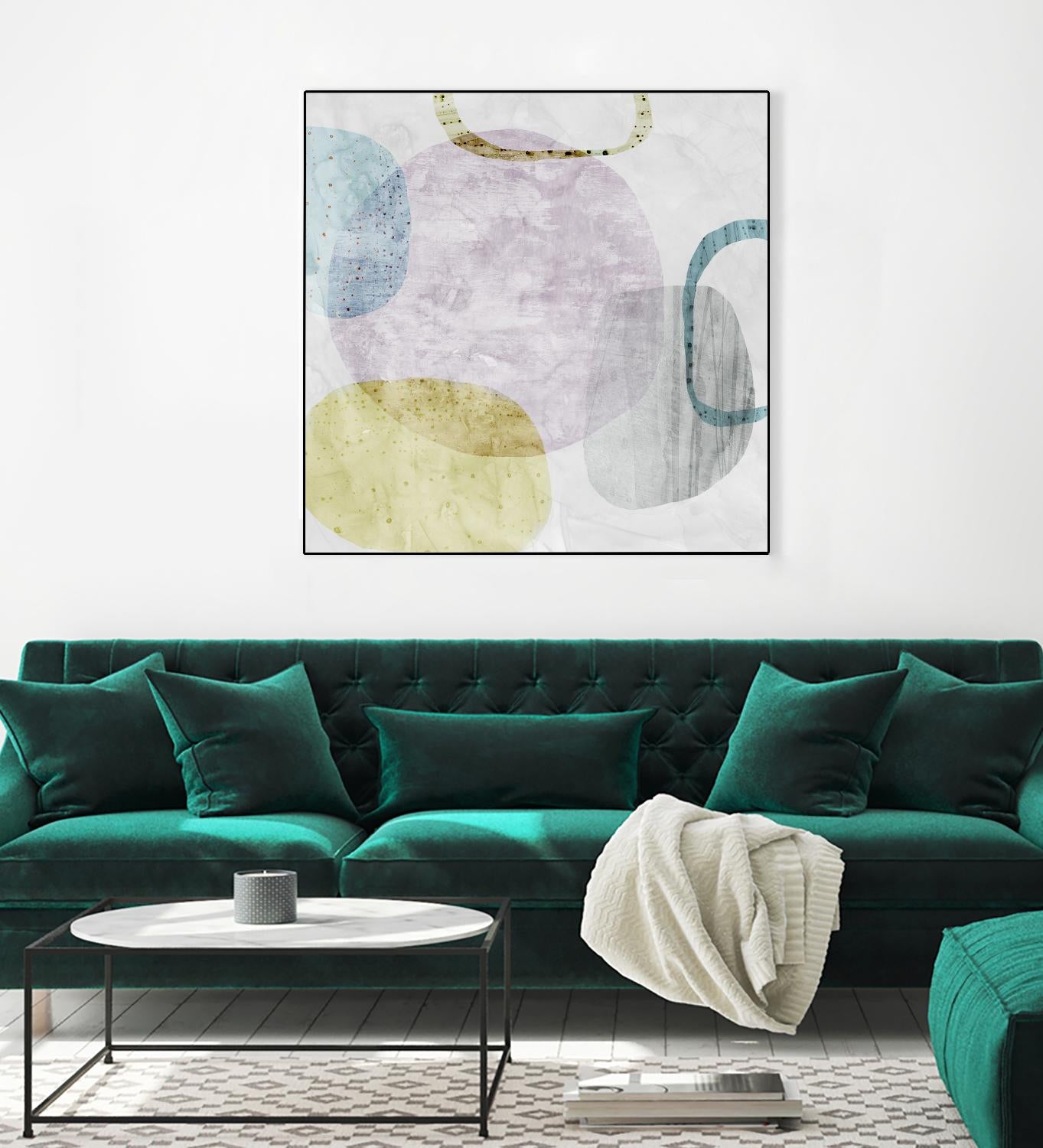 Around the Stone II by Eva Watts on GIANT ART - white abstract