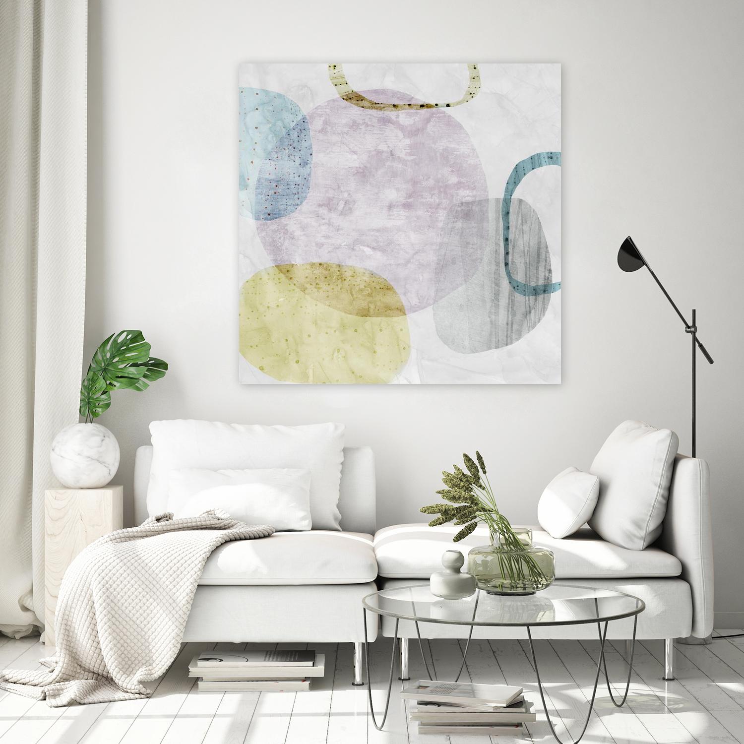 Around the Stone II by Eva Watts on GIANT ART - white abstract