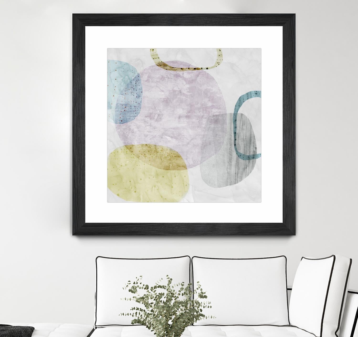 Around the Stone II by Eva Watts on GIANT ART - white abstract