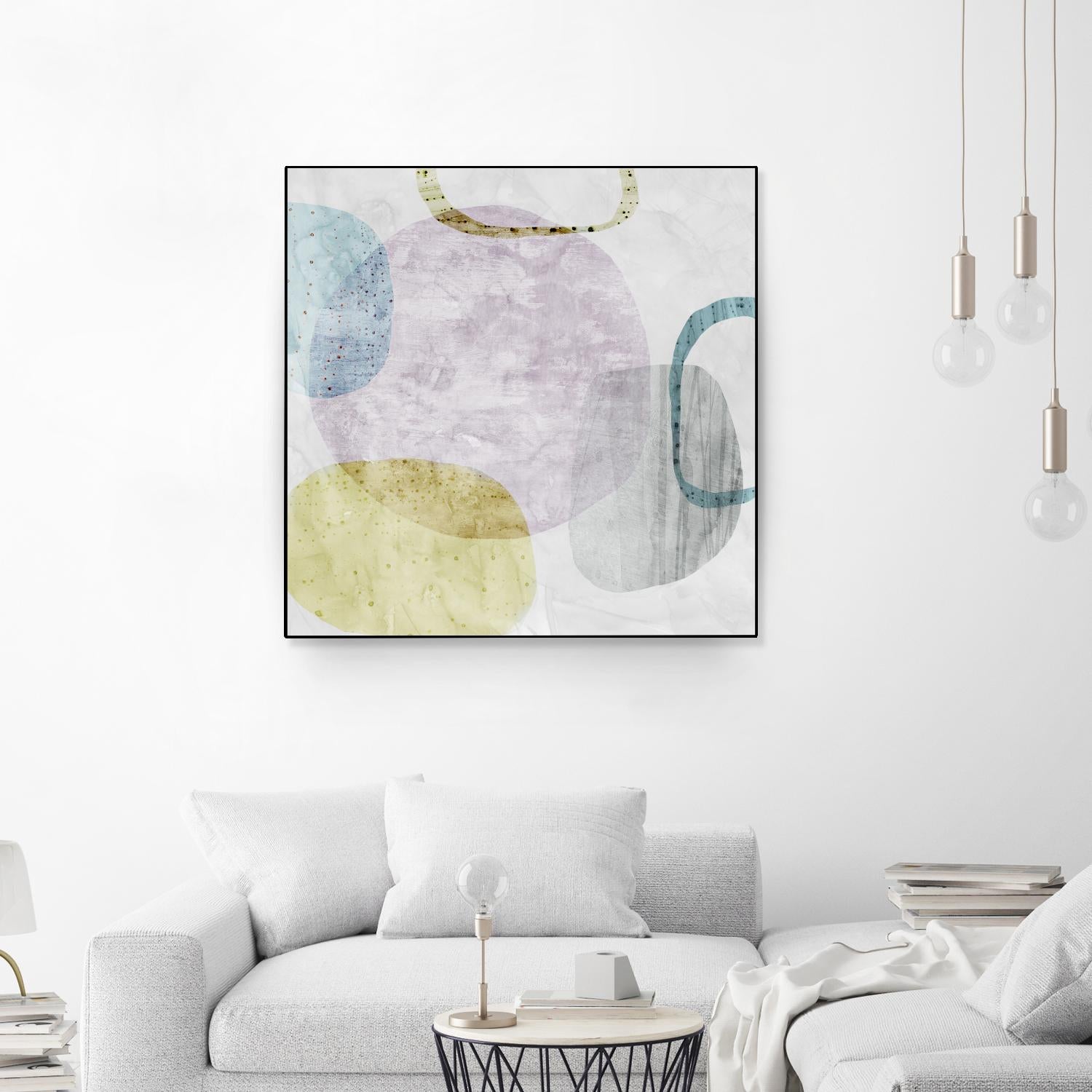Around the Stone II by Eva Watts on GIANT ART - white abstract