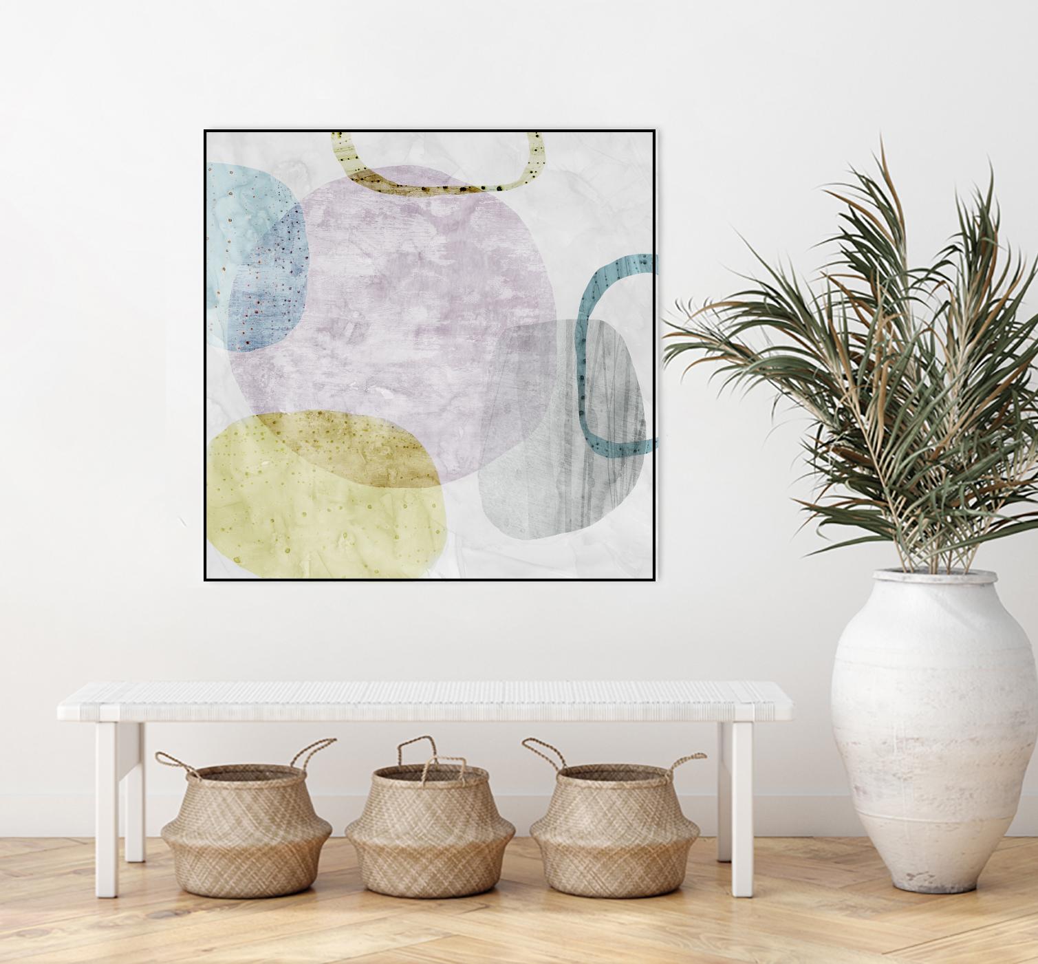 Around the Stone II by Eva Watts on GIANT ART - white abstract