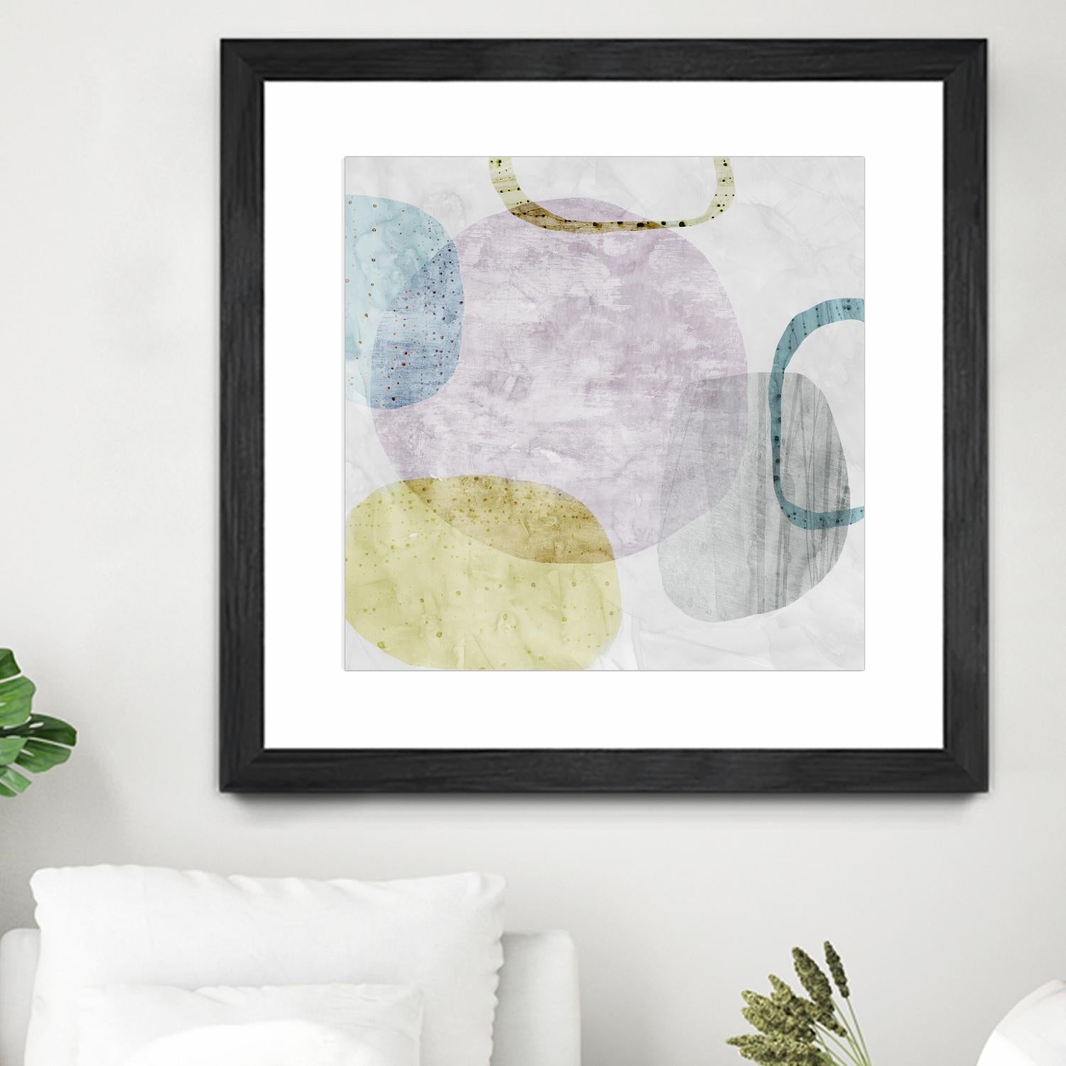 Around the Stone II by Eva Watts on GIANT ART - white abstract