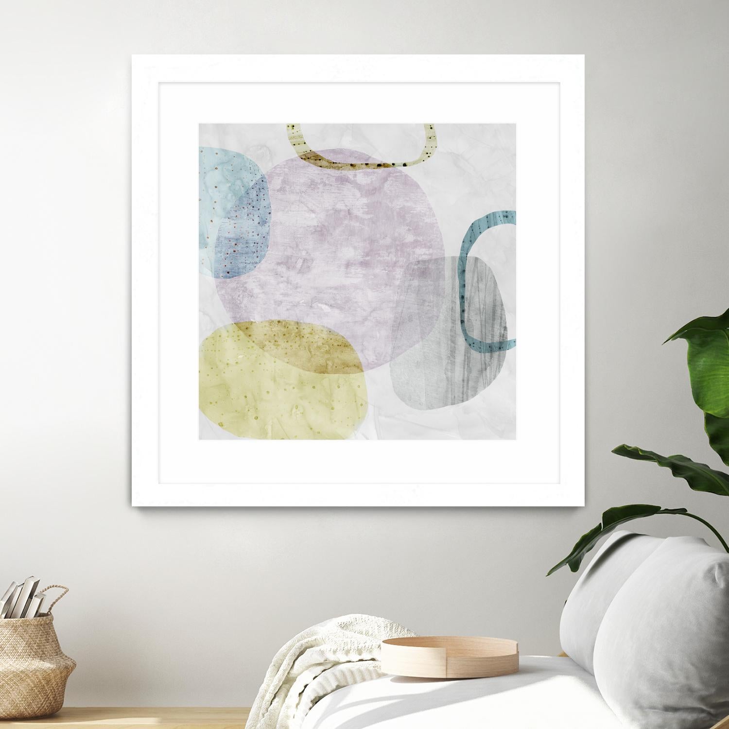 Around the Stone II by Eva Watts on GIANT ART - white abstract