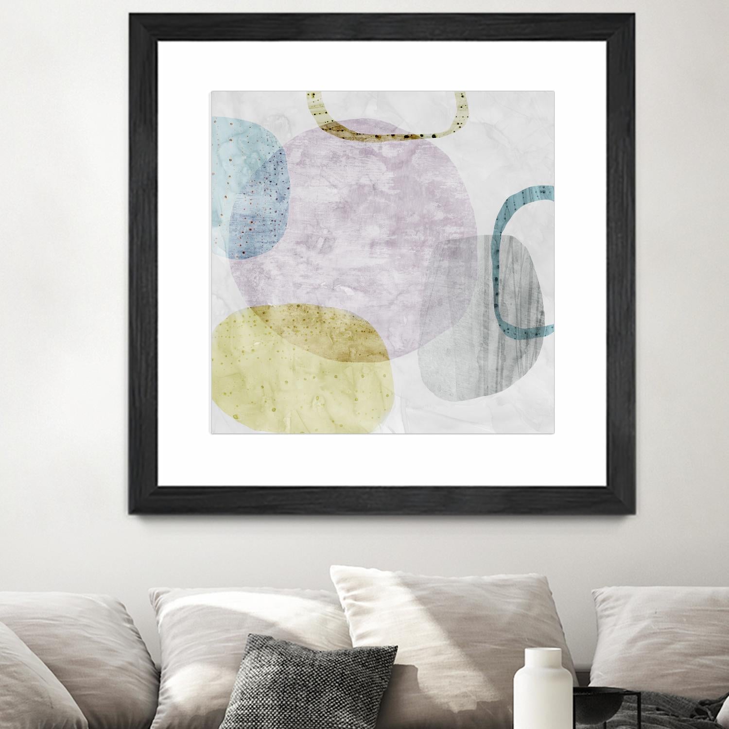 Around the Stone II by Eva Watts on GIANT ART - white abstract