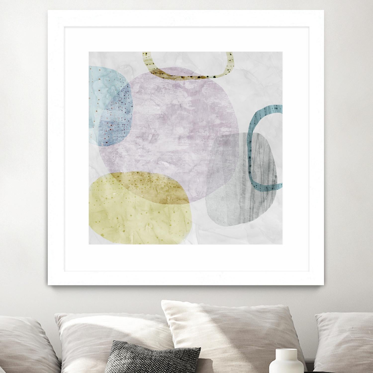 Around the Stone II by Eva Watts on GIANT ART - white abstract