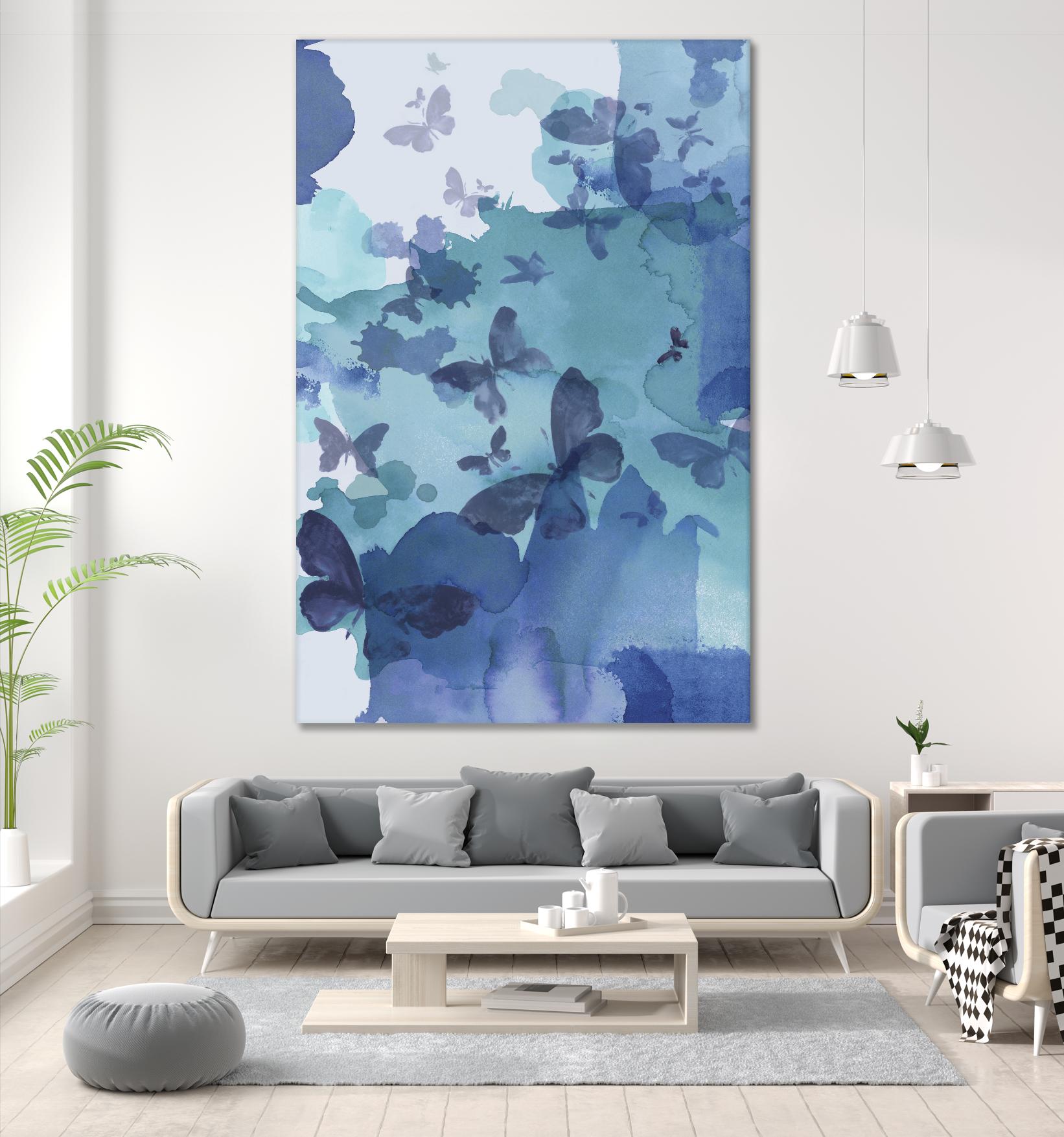 Tides I by Eva Watts on GIANT ART - cyan wildlife