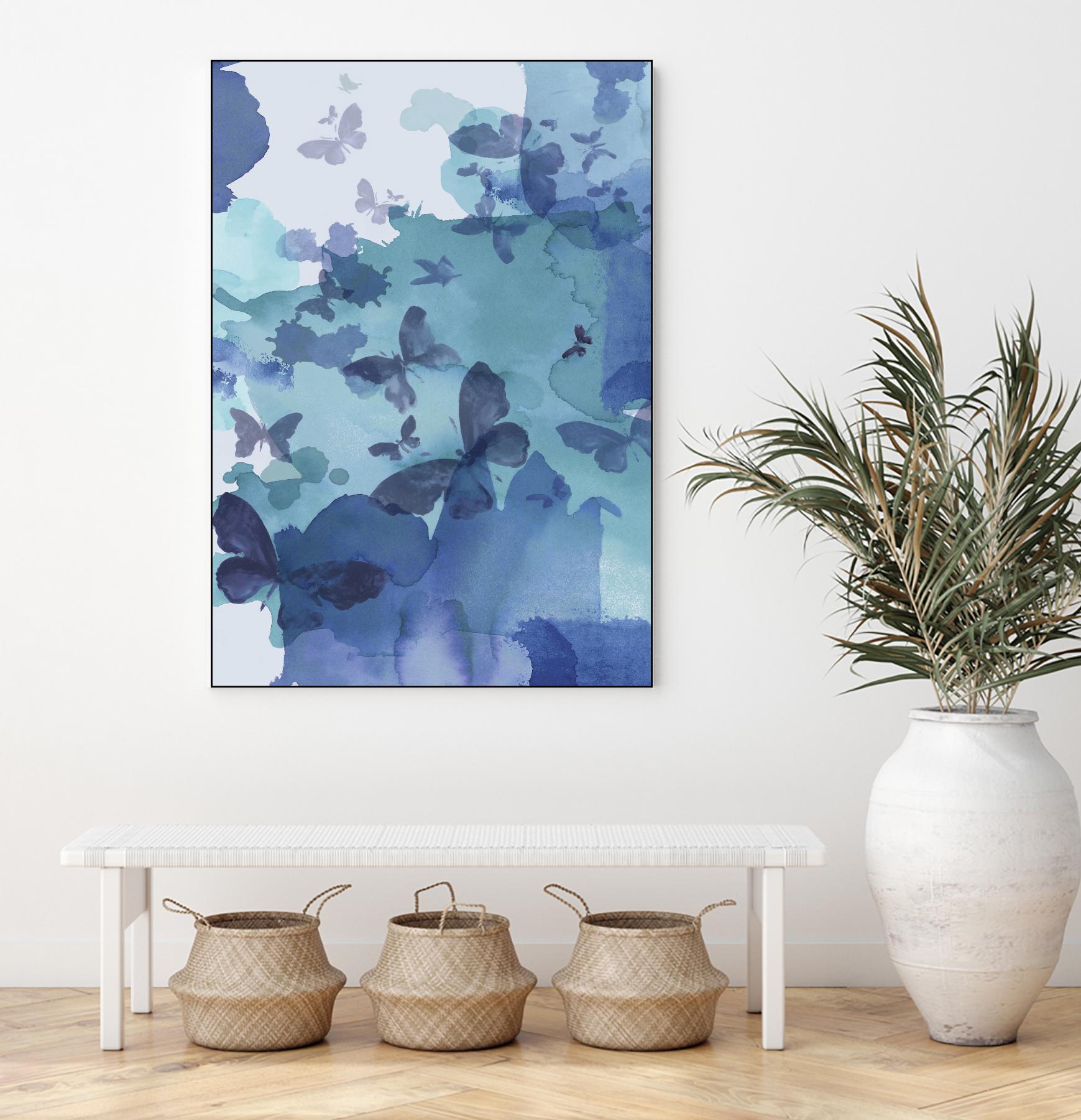 Tides I by Eva Watts on GIANT ART - cyan wildlife