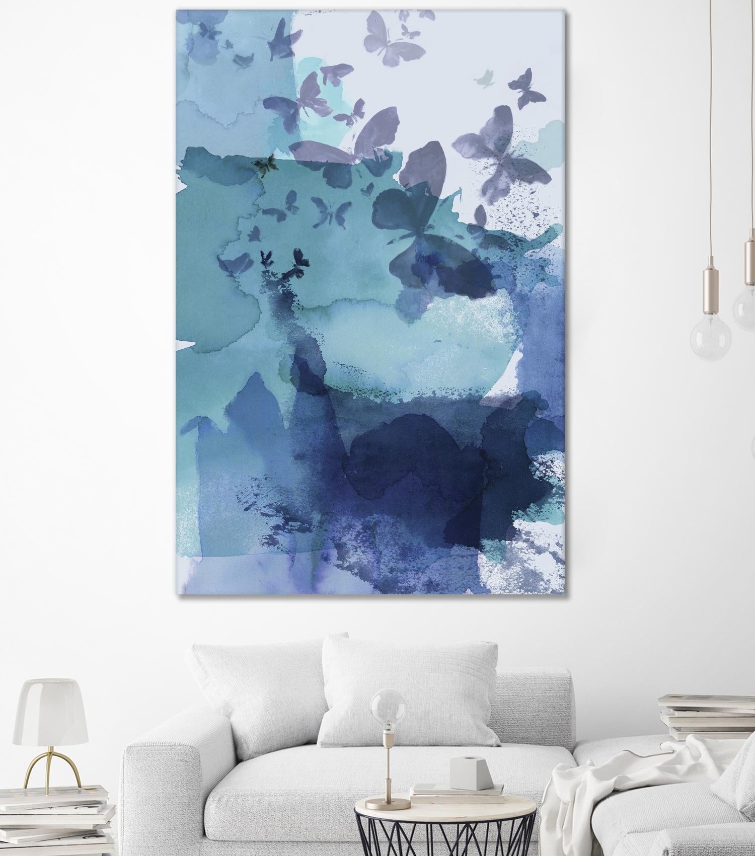 Tides II by Eva Watts on GIANT ART - cyan wildlife