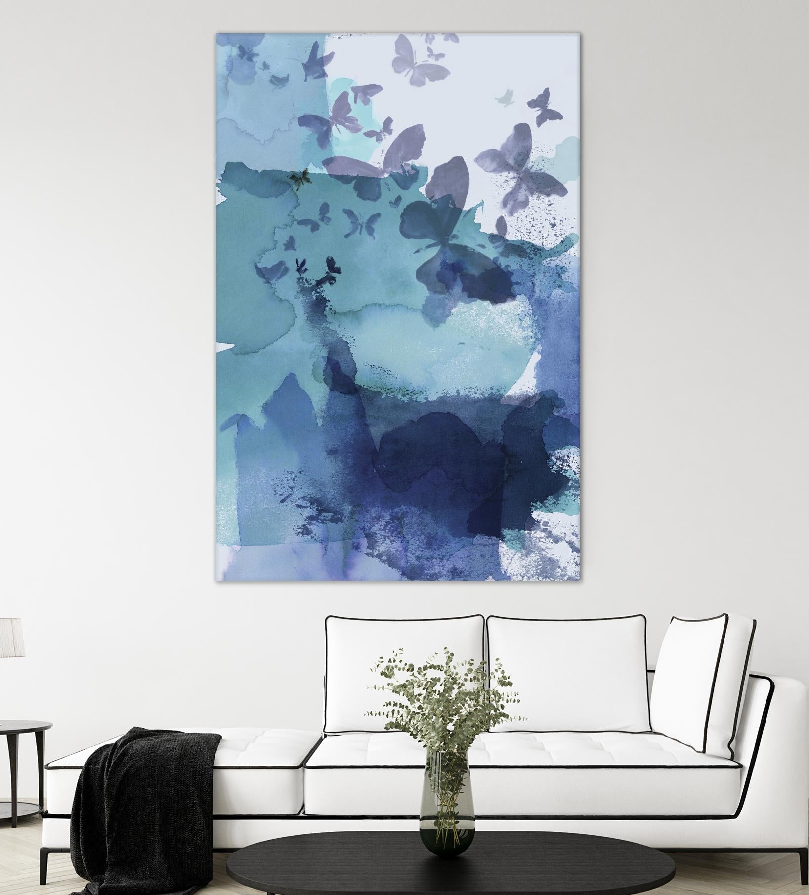 Tides II by Eva Watts on GIANT ART - cyan wildlife