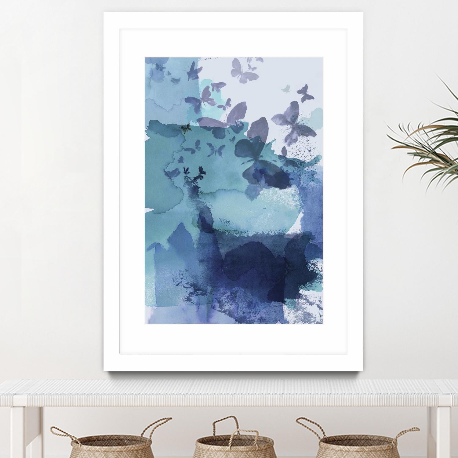 Tides II by Eva Watts on GIANT ART - cyan wildlife