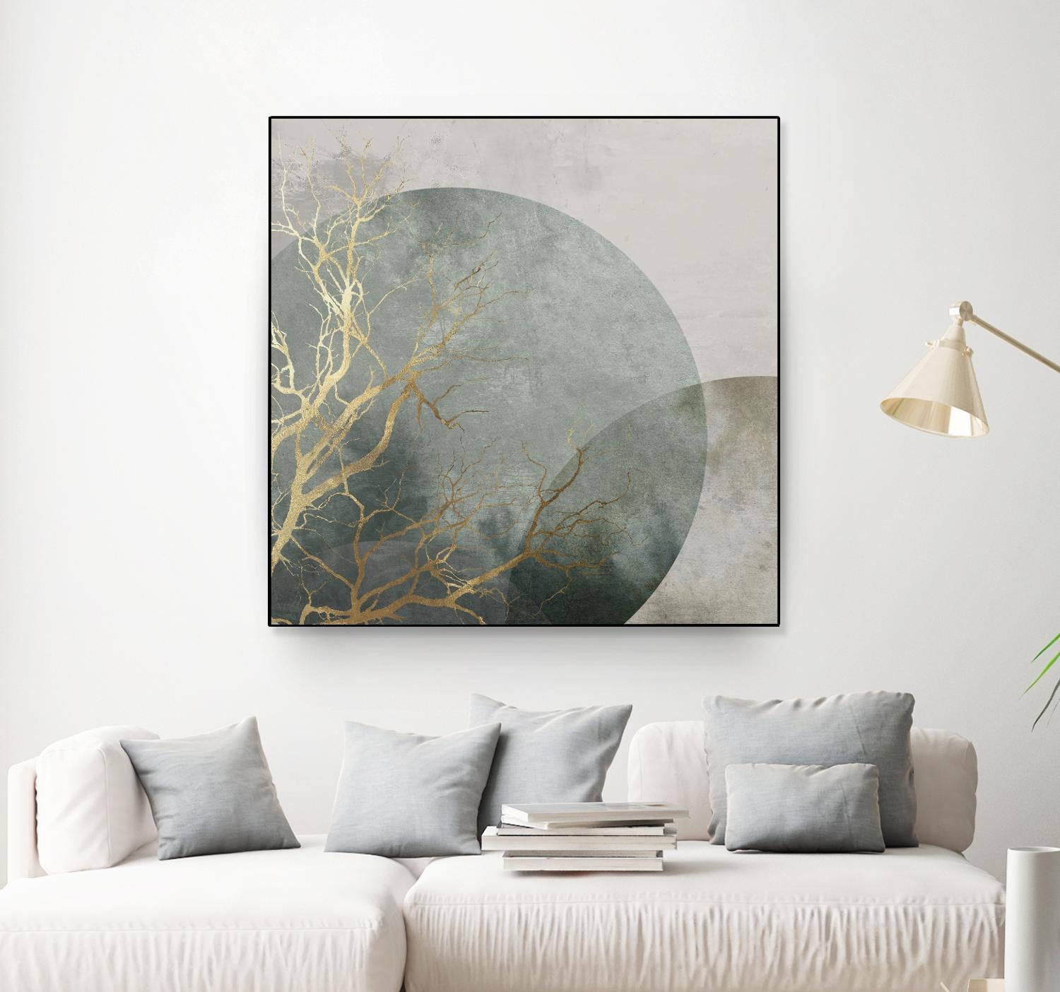 Mid Night I by Eva Watts on GIANT ART - gold trees