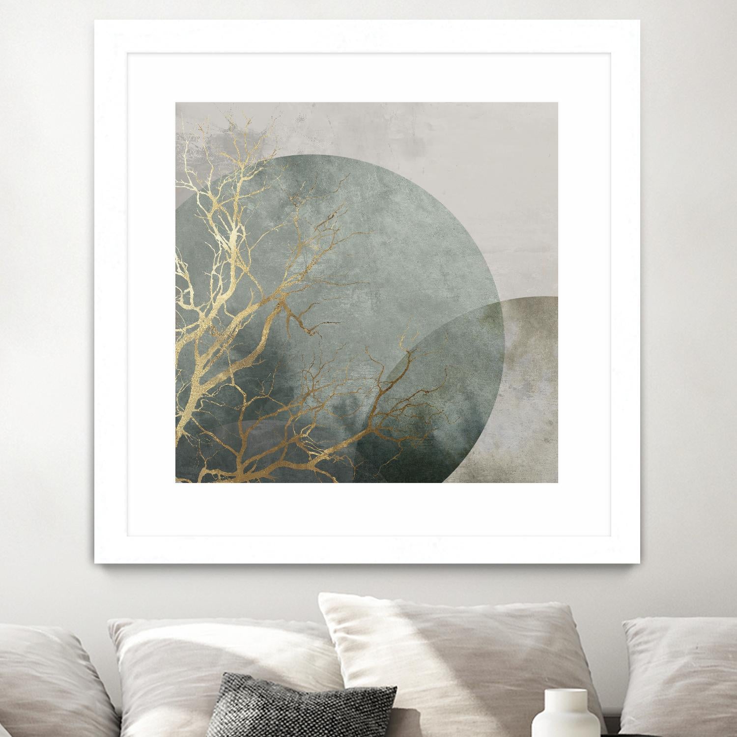 Mid Night I by Eva Watts on GIANT ART - gold trees