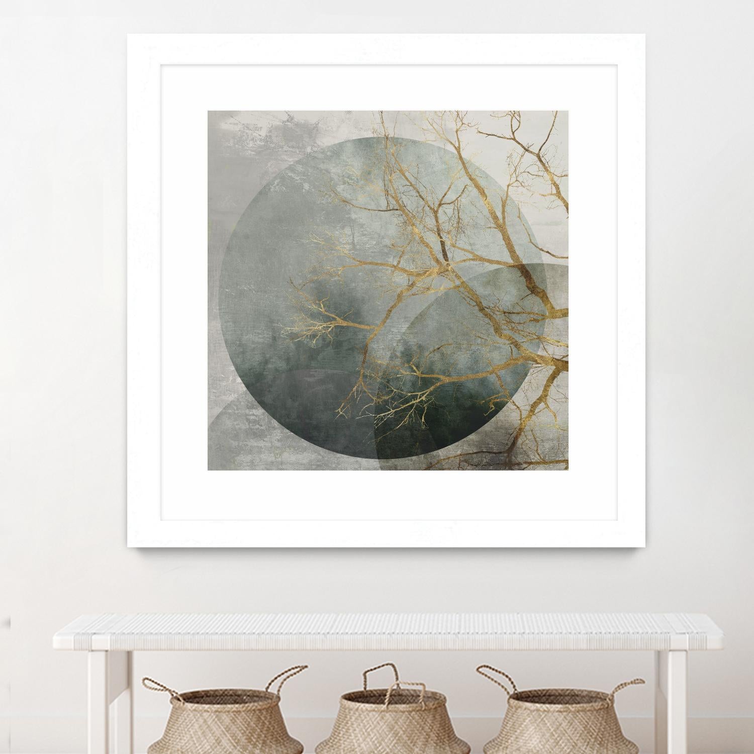 Mid Night II by Eva Watts on GIANT ART - gold trees