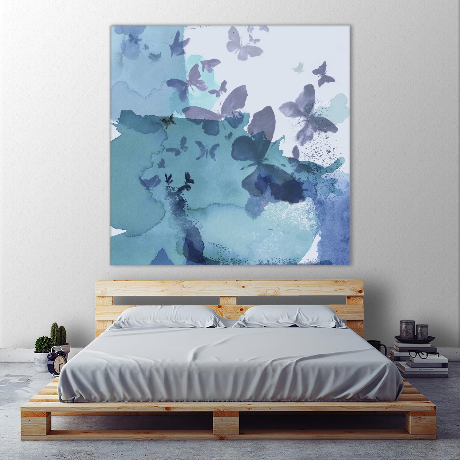 Drift I by Eva Watts on GIANT ART - cyan wildlife