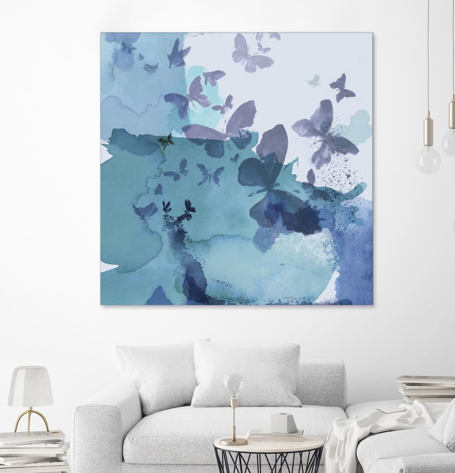 Drift I by Eva Watts on GIANT ART - cyan wildlife