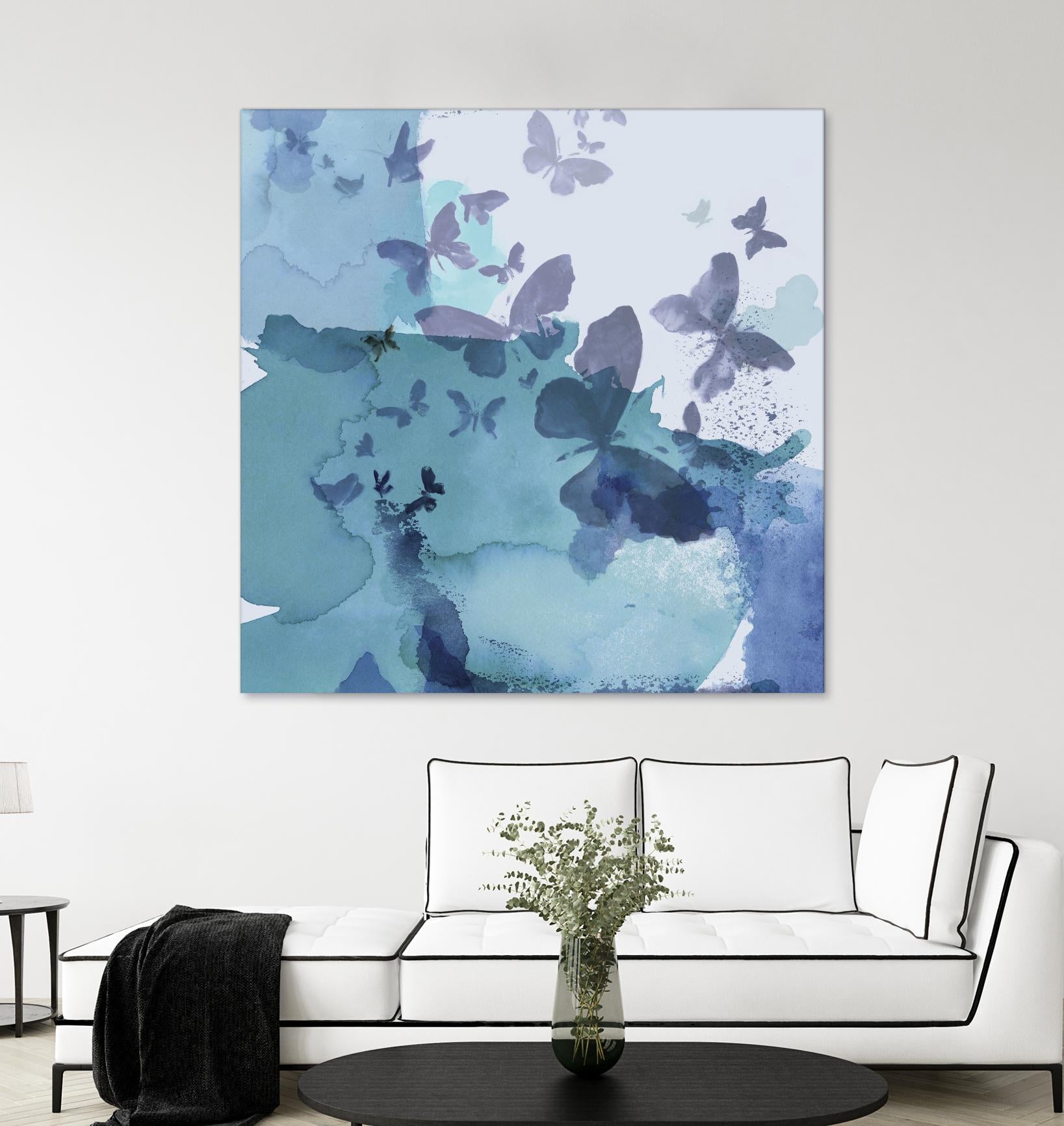 Drift I by Eva Watts on GIANT ART - cyan wildlife