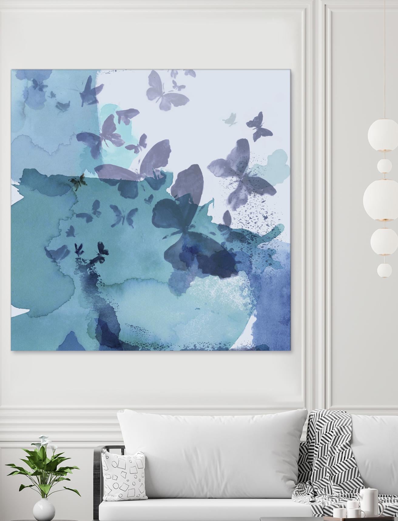 Drift I by Eva Watts on GIANT ART - cyan wildlife