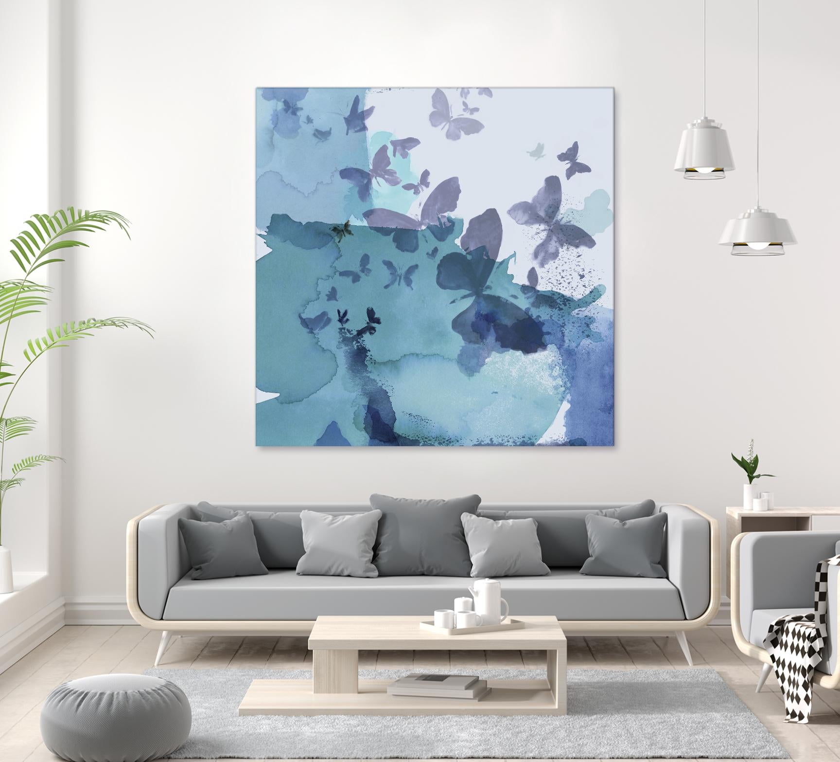 Drift I by Eva Watts on GIANT ART - cyan wildlife