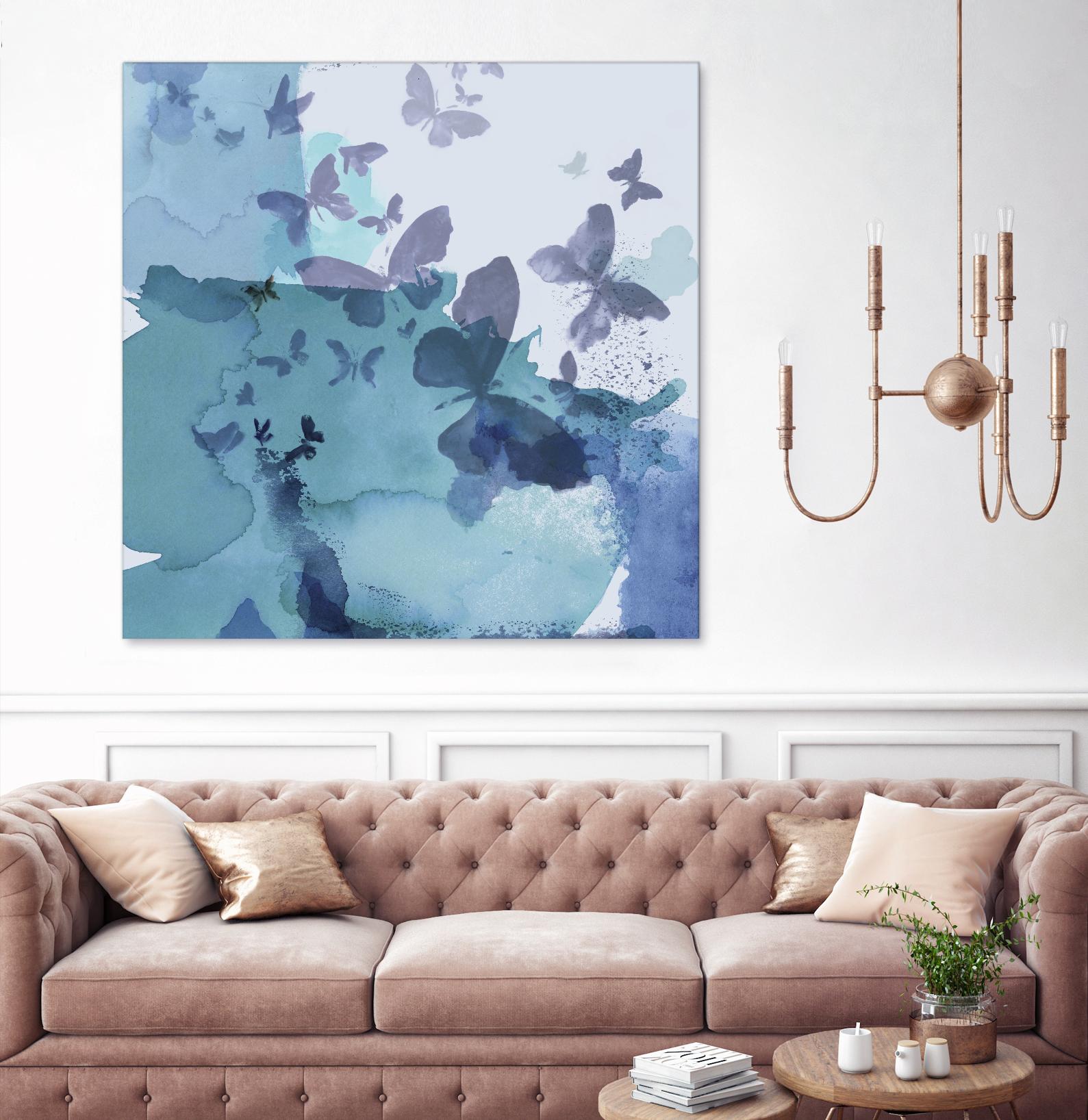 Drift I by Eva Watts on GIANT ART - cyan wildlife