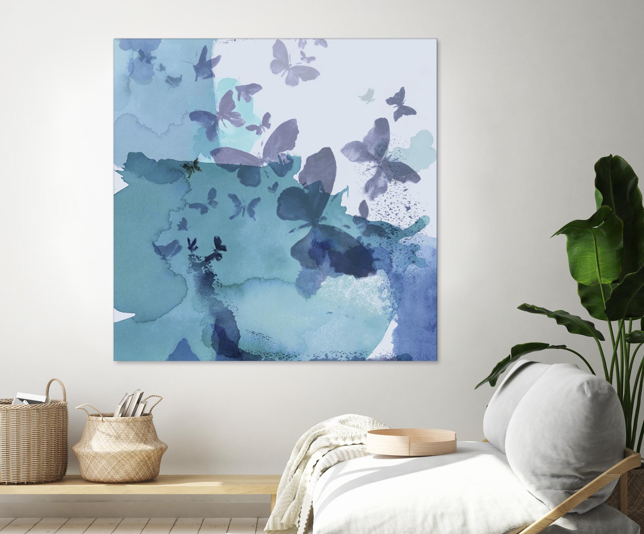 Drift I by Eva Watts on GIANT ART - cyan wildlife