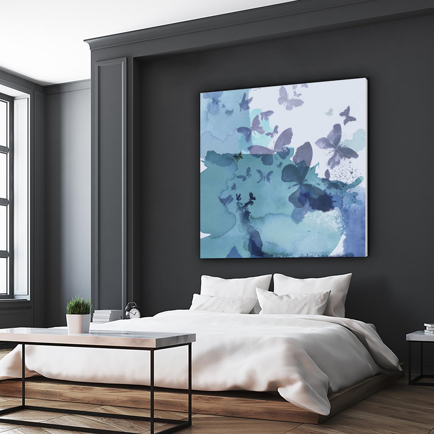 Drift I by Eva Watts on GIANT ART - cyan wildlife