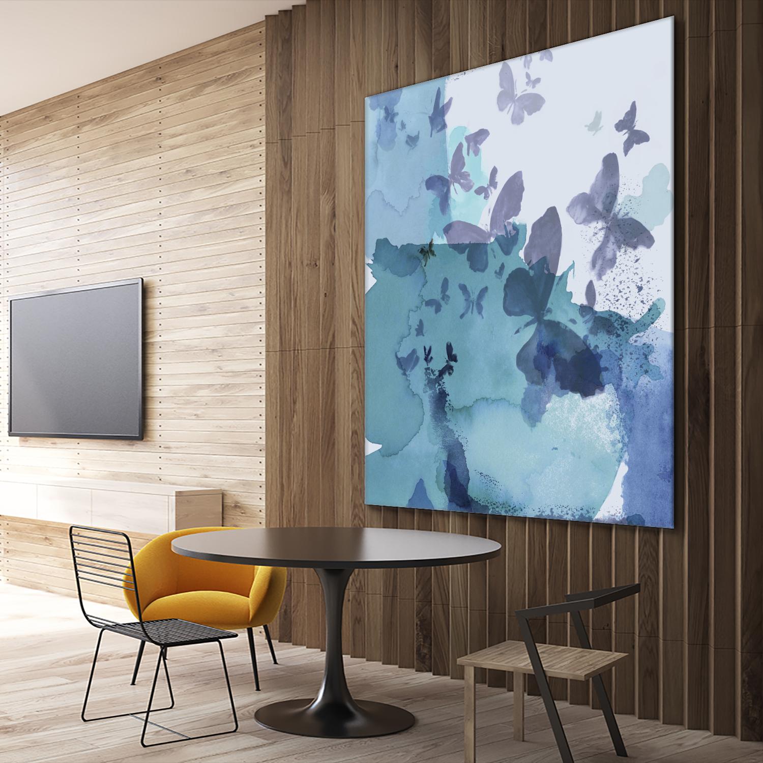 Drift I by Eva Watts on GIANT ART - cyan wildlife