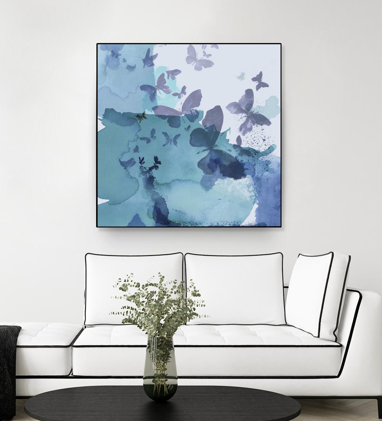 Drift I by Eva Watts on GIANT ART - cyan wildlife